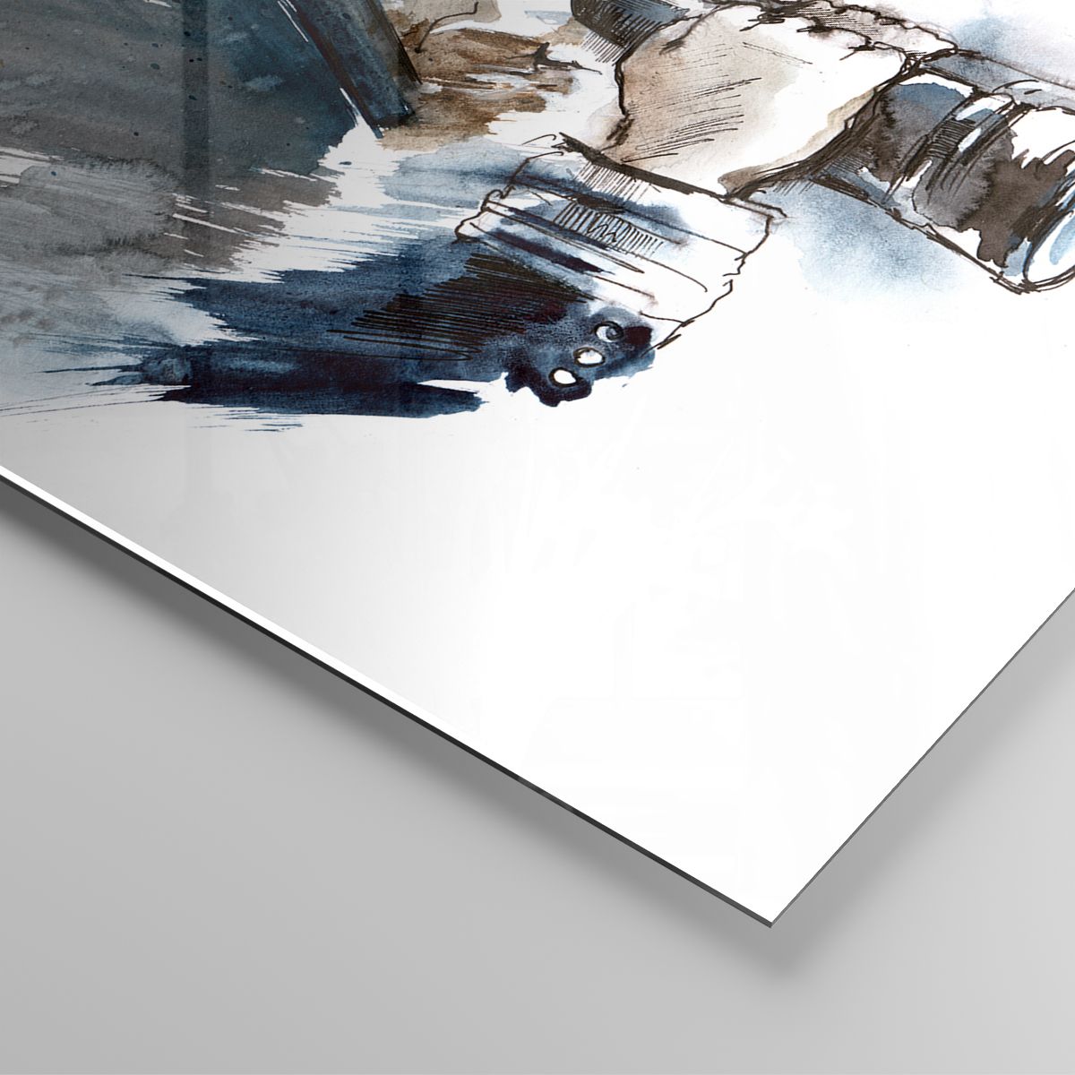 Impression Sur Verre ARTTOR 50x70cm – Tête Jeu De Construction Pensée Abstrait