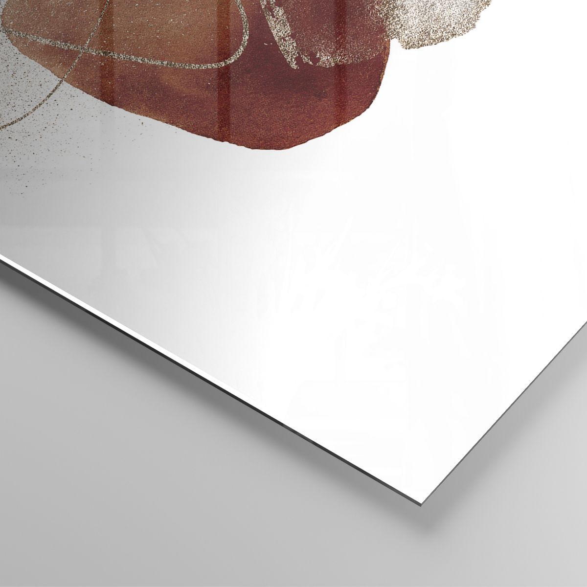 Impression sur Verre 125x70cm Tableaux Image Photo Abstraction Taches Moderne