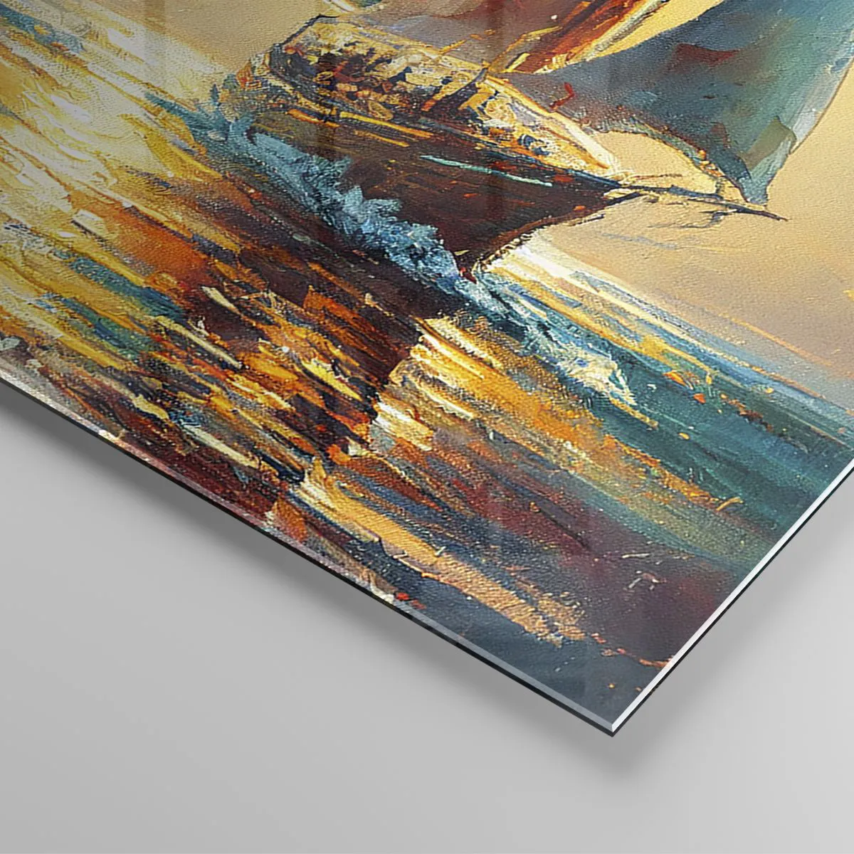 Glass picture - Under Full Sails - 80x120 cm