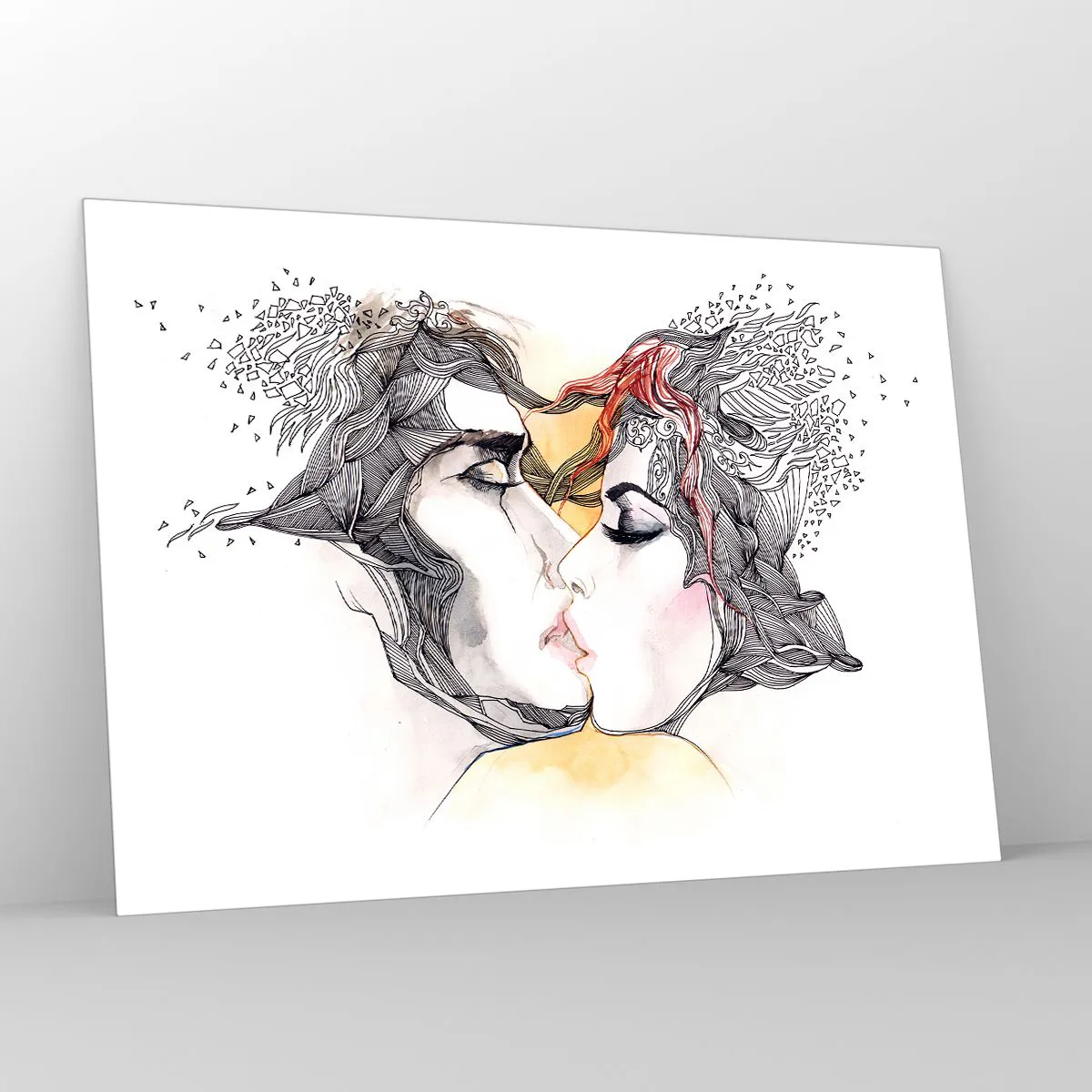 Glass picture - World Does Not Exist - 100x70 cm