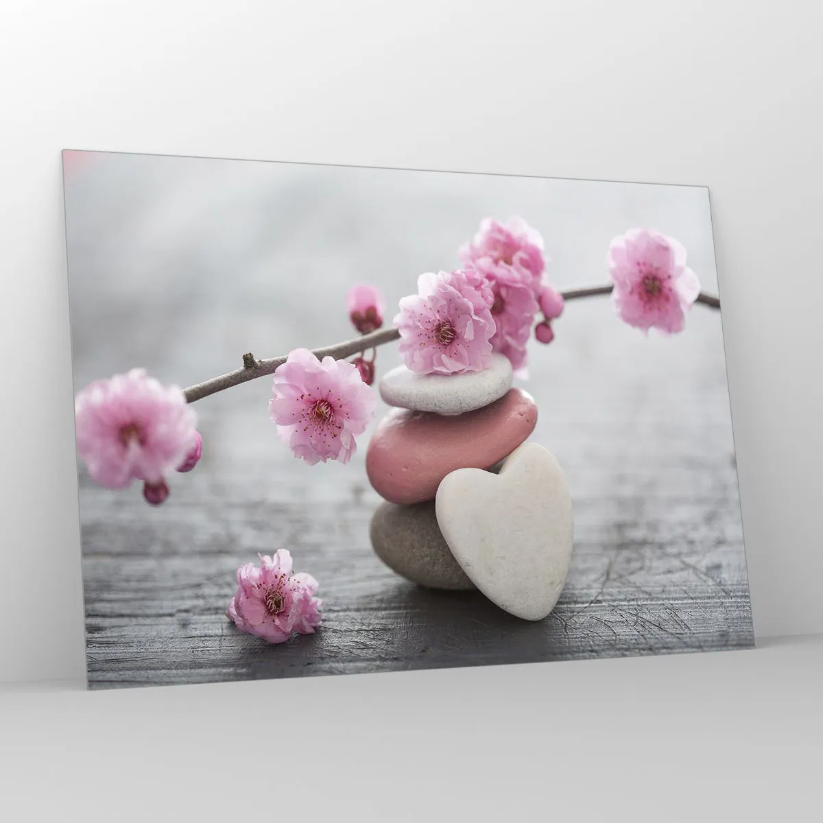 Glass picture - Bliss with Cherry Blossom - 100x70 cm