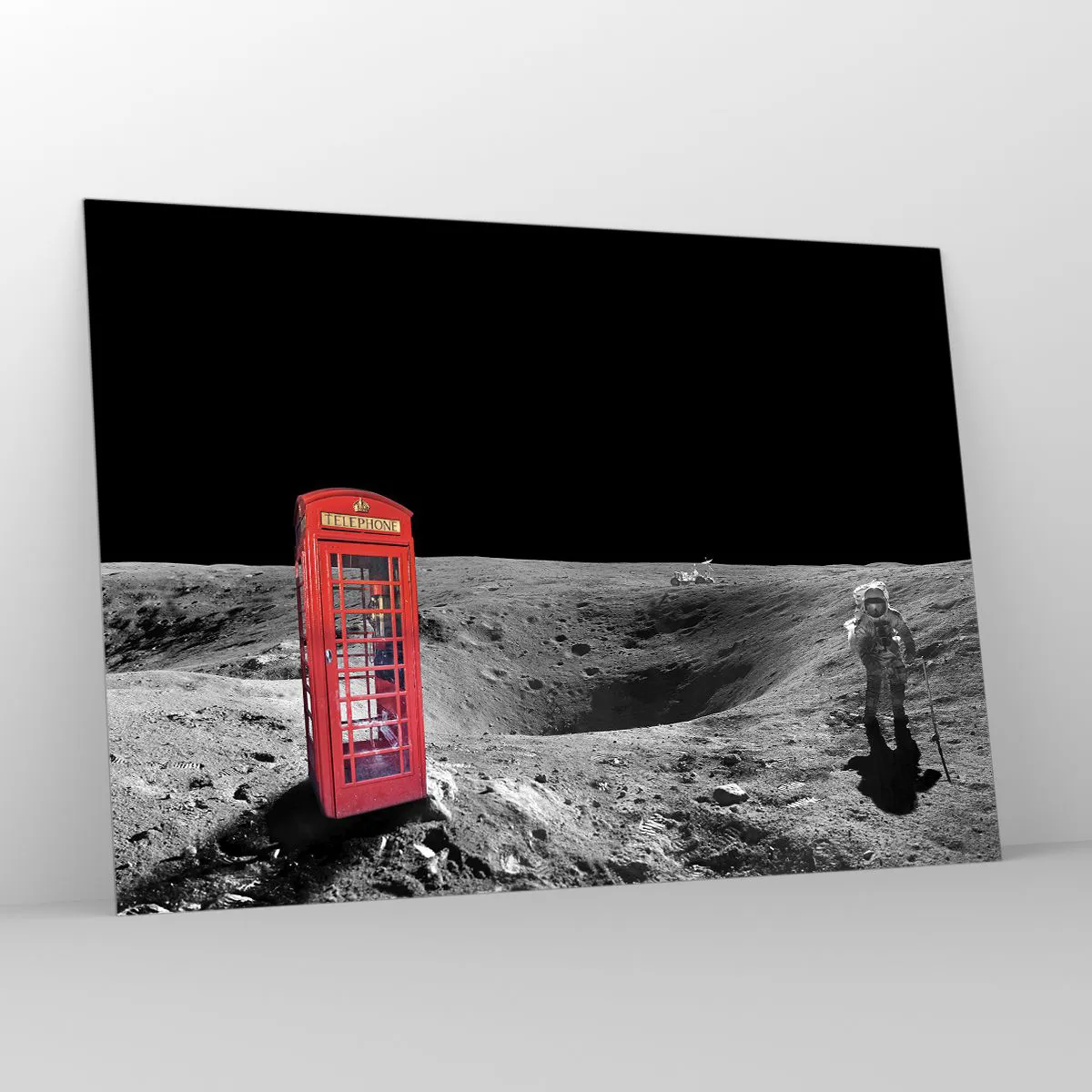 Billede på glas - Kosmisk vittighed - 100x70 cm