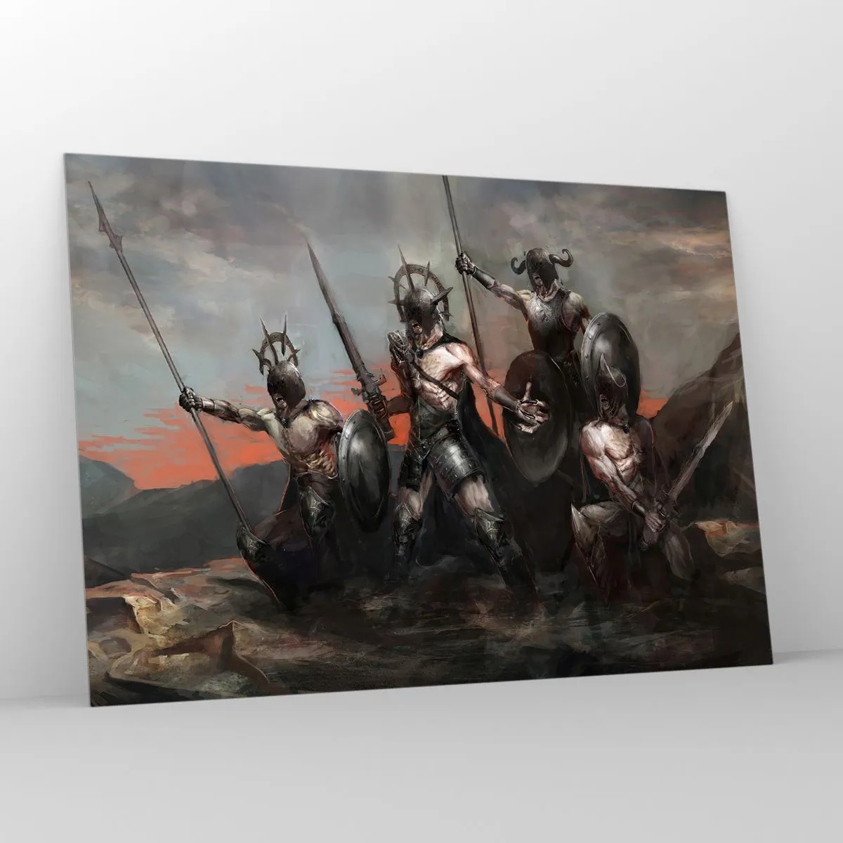 Tablou pe sticlă - Cu scut sau fără scut - 100x70 cm