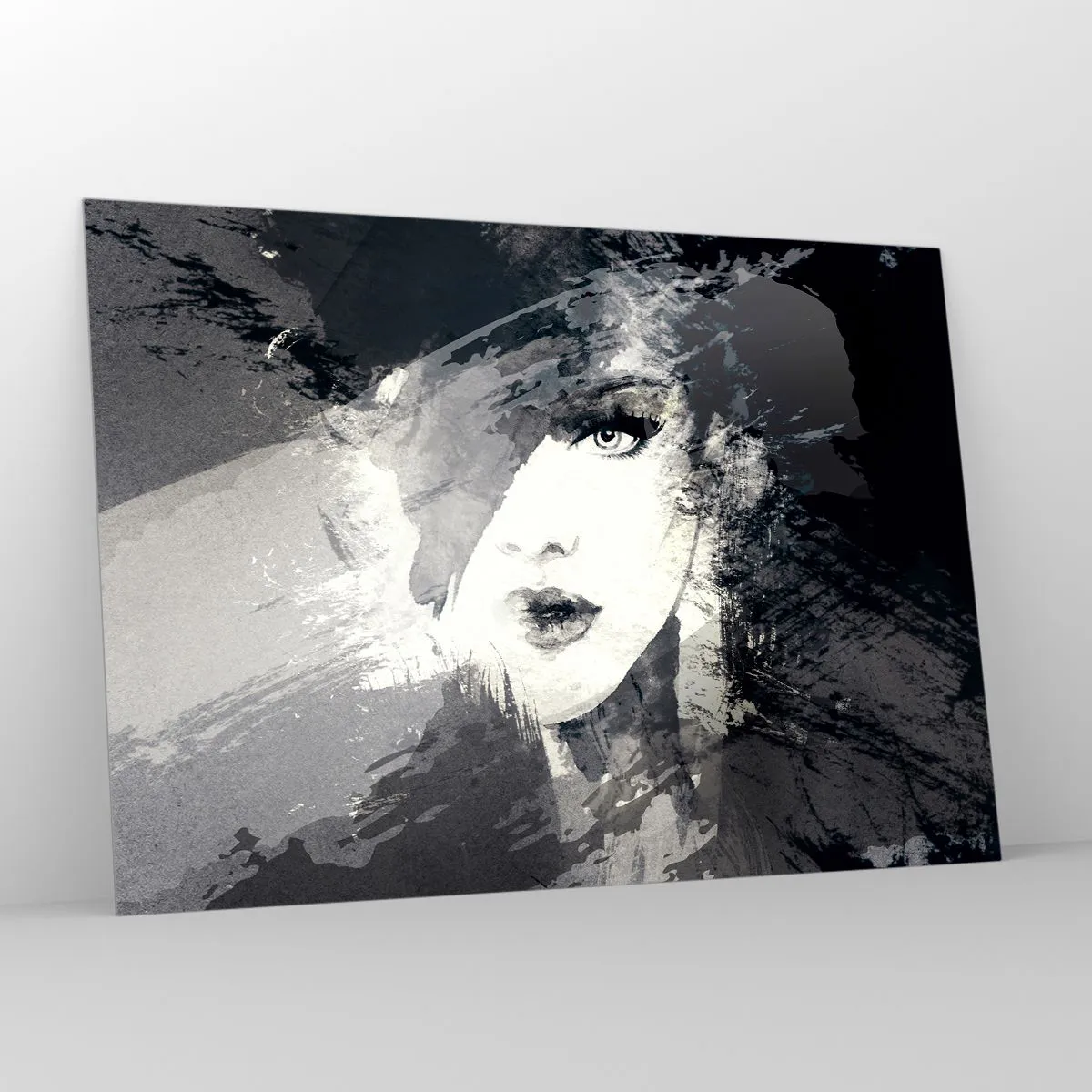 Üveg kép - Szürke fátyol mögül - 100x70 cm