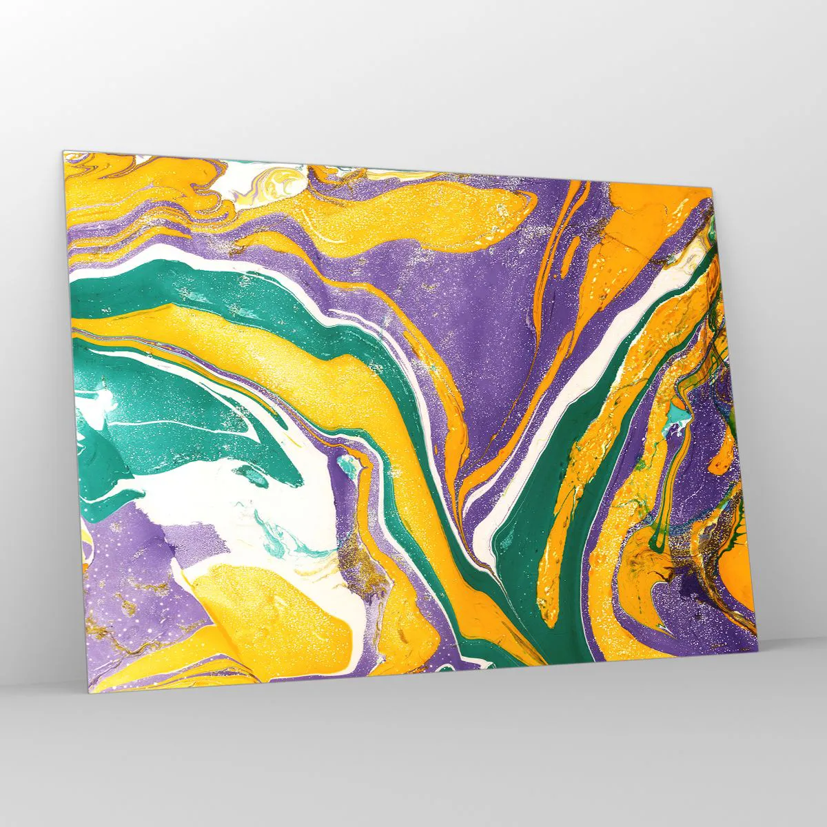 Üveg kép - Színes hullámok - 100x70 cm