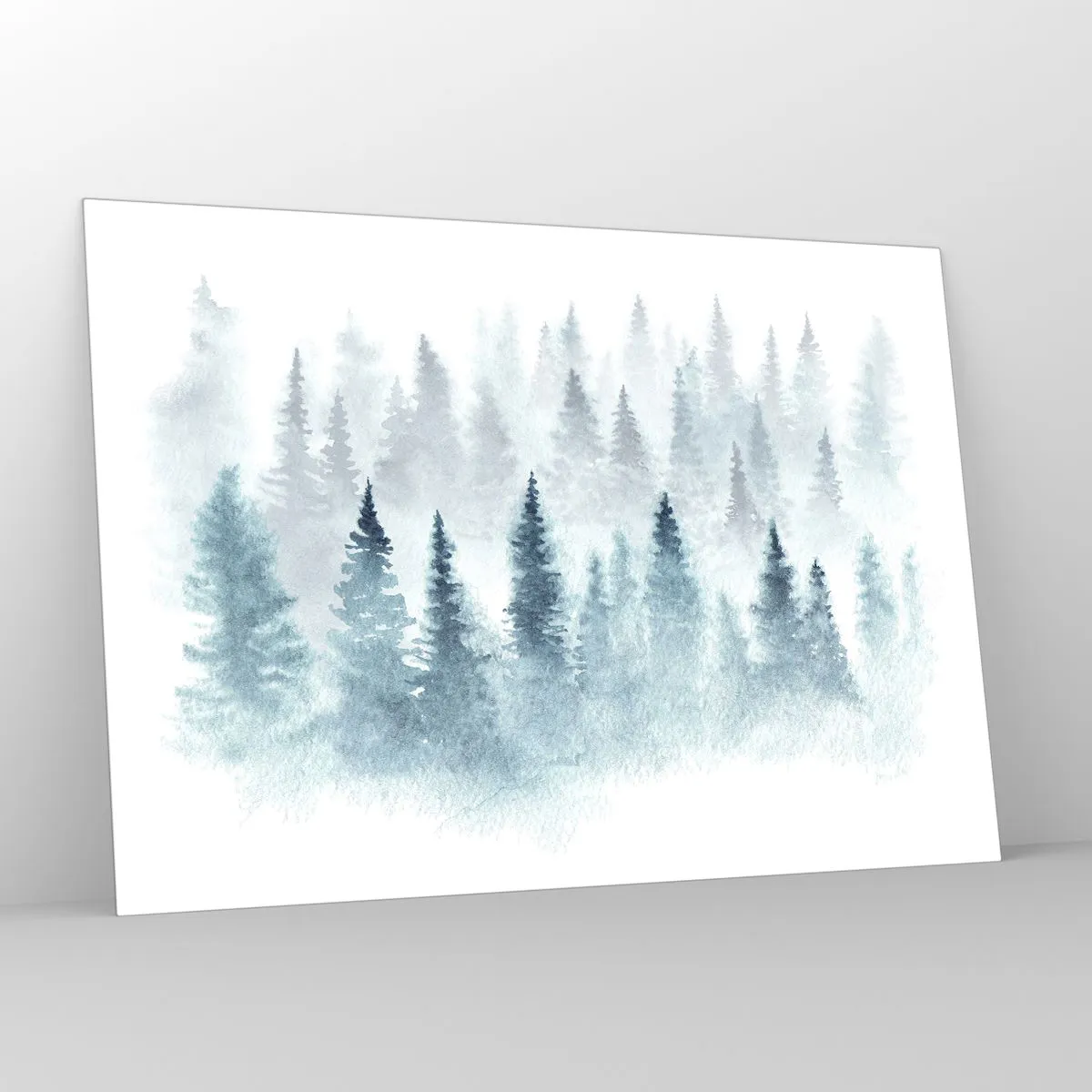 Impression sur verre - Image sur verre - Forêt de bambous enveloppée de brouillard - 100x70cm - Enveloppé de brouillard - Décoration murale moderne pour le salon et la chambre ARTTOR