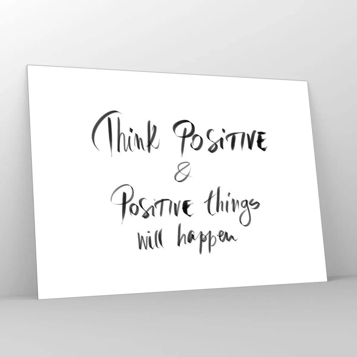 Glasbild - Bild auf glas - Eine motivierende Inschrift im minimalistischen Stil - 100x70cm - Wie soll man leben? - Moderne Wanddekoration für Wohnzimmer und Schlafzimmer ARTTOR