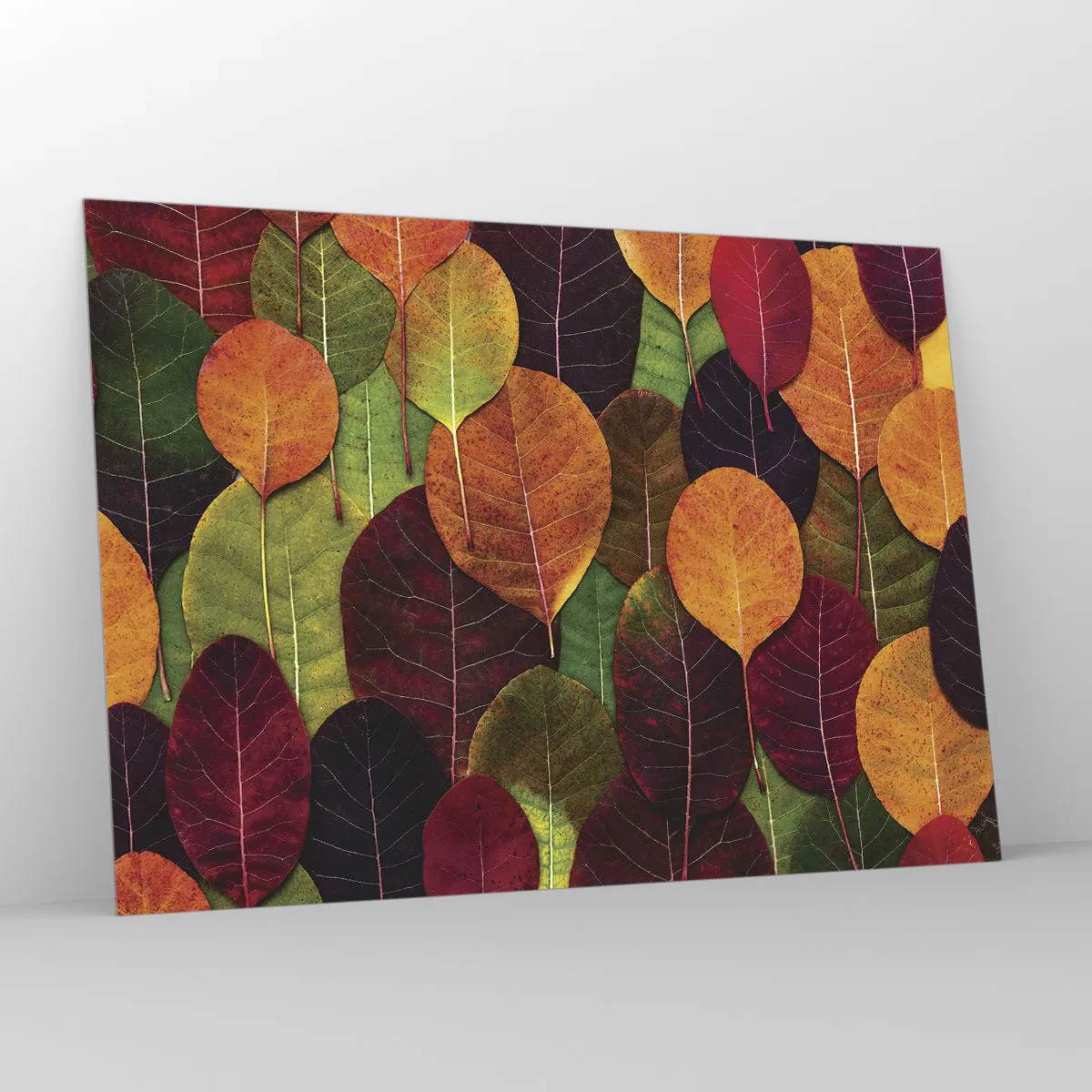 Obraz na skle - Jesenná mozaika - 100x70 cm