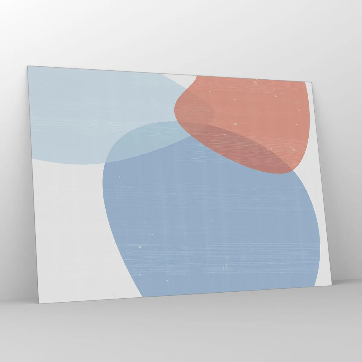 Billede på glas - Pastelfarvede relationer - 100x70 cm