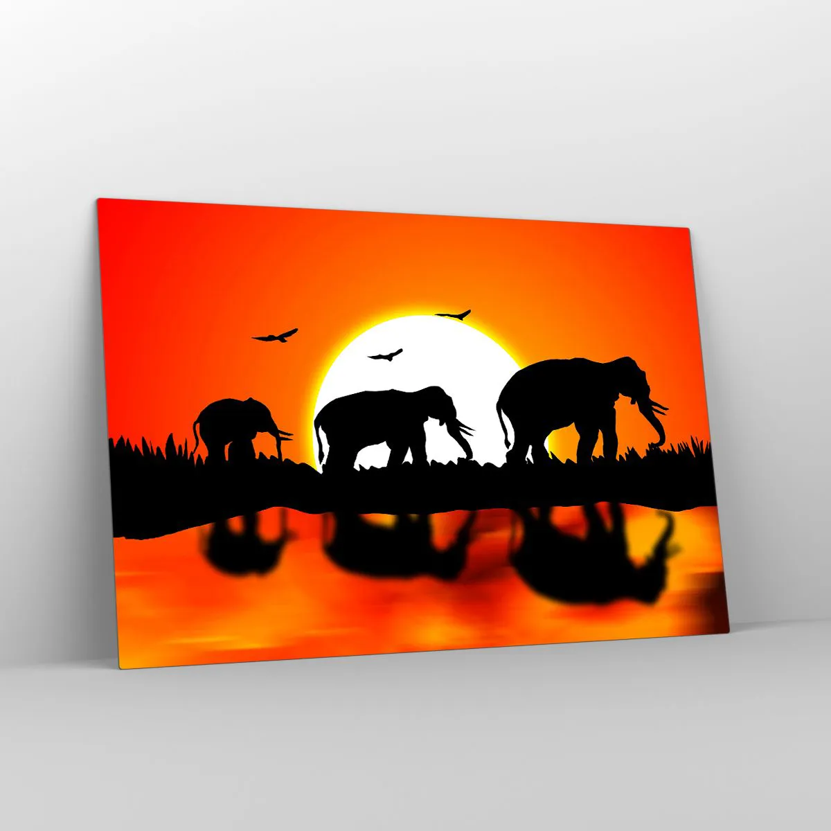 Glass picture - And in the Evening for a Small Drink - 120x80 cm