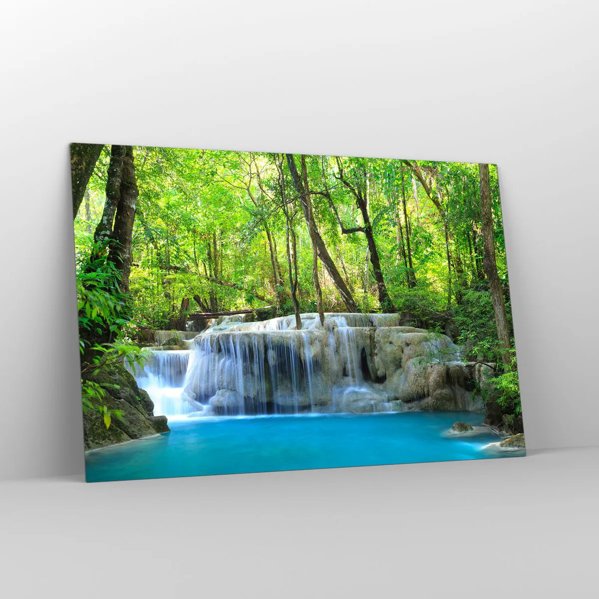 Üveg kép - Türkizbe és zöldbe merülni - 120x80 cm