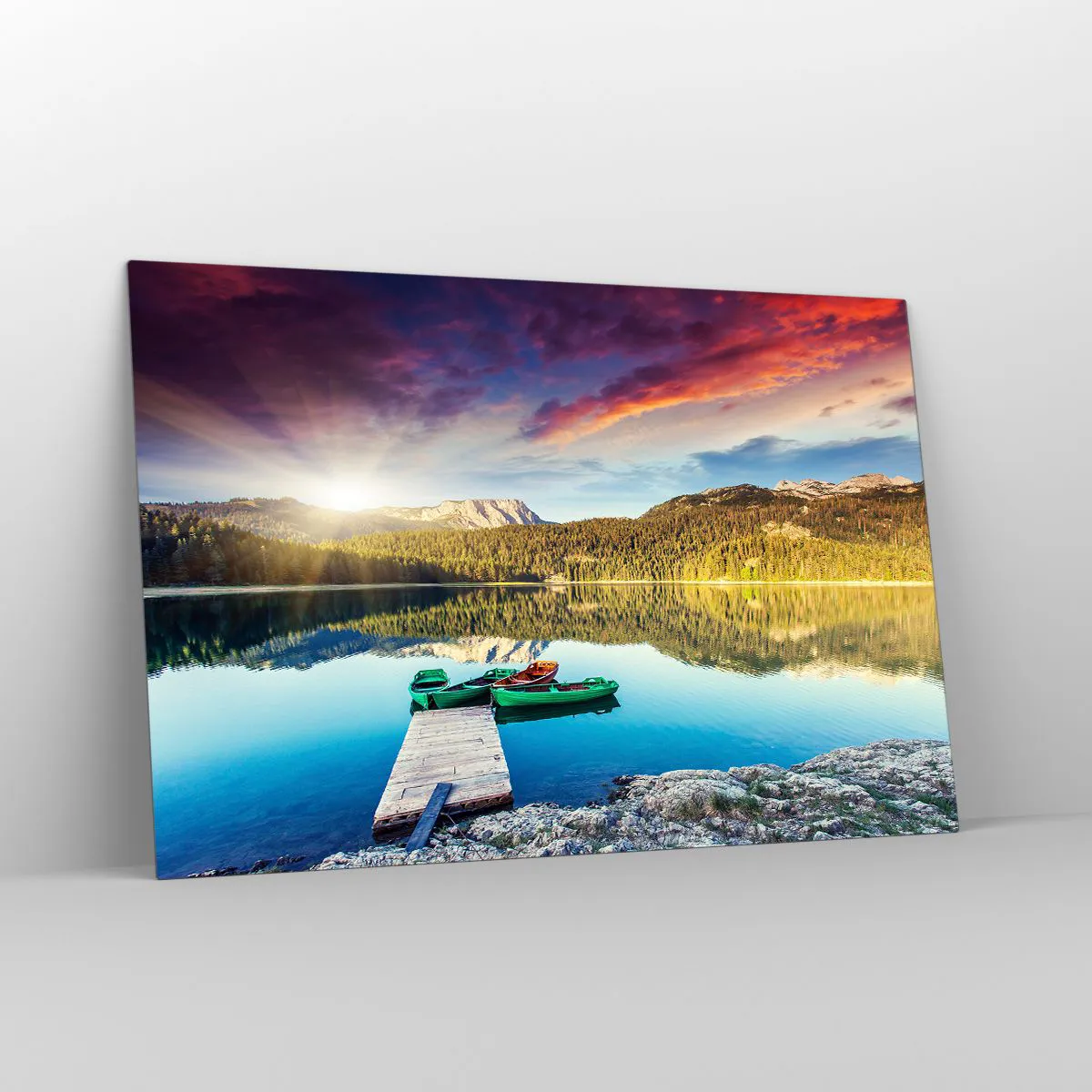 Tablou pe sticlă - Spre o apă netedă ca o oglindă - 120x80 cm