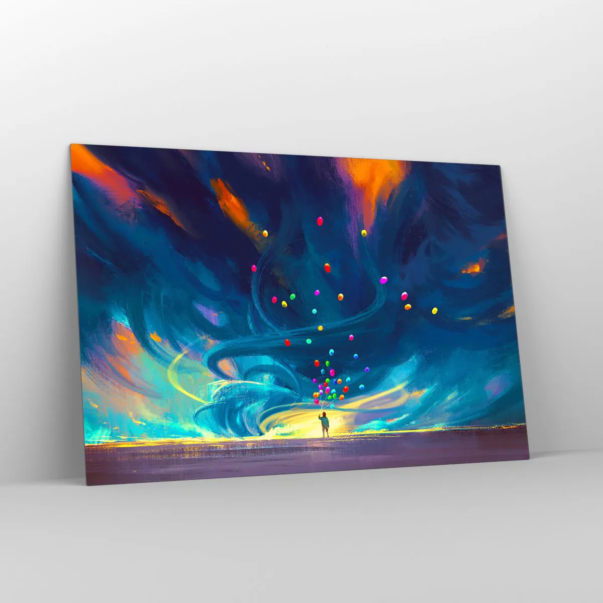 Tablou pe sticlă - Pe un vânt albastru - 120x80 cm