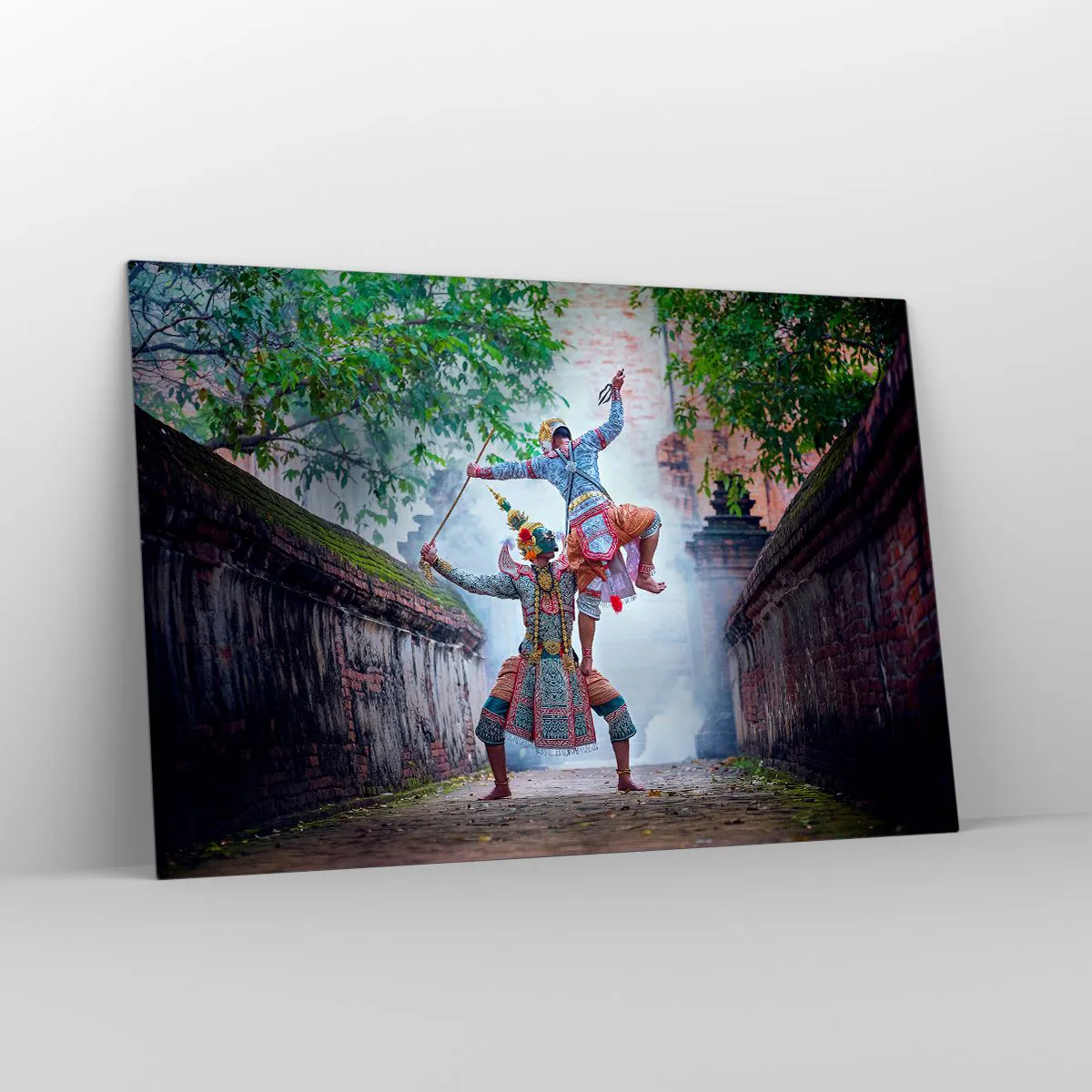 Glastavla - Bild på glas - Dödligt vacker dans - 120x80 cm