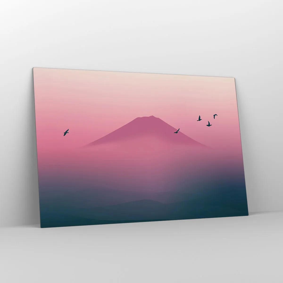 Tablou pe sticlă - Călători deasupra norilor - 120x80 cm