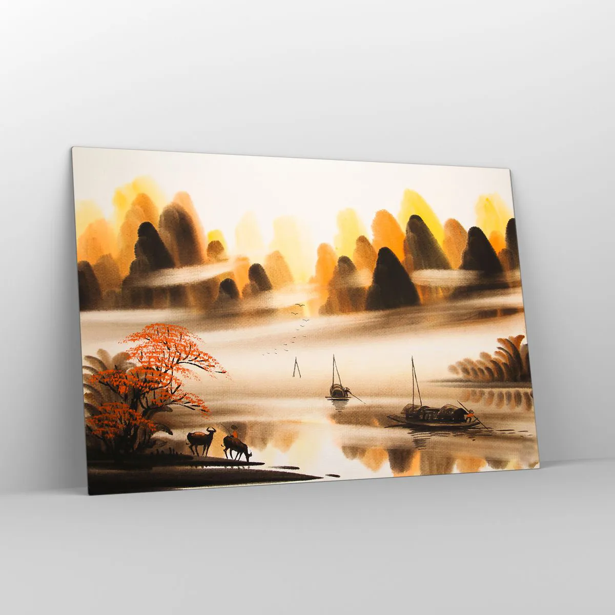 Billede på glas - Længere væk end det fjerne Østen - 120x80 cm