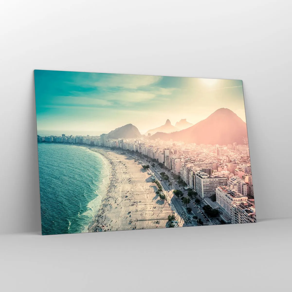 Glastavla - Bild på glas - Evig semester i Rio - 120x80 cm