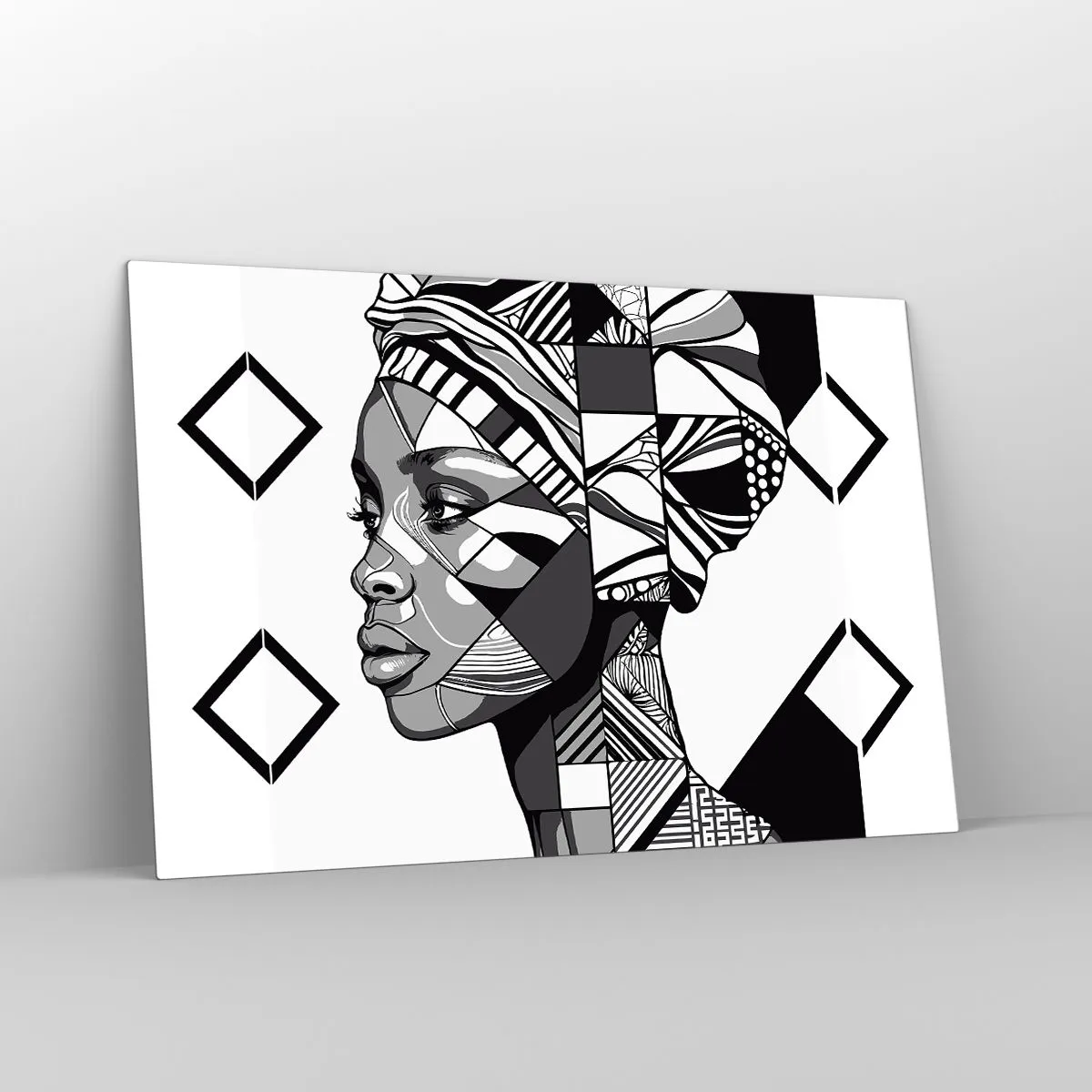 Glass picture - Ethnic Portrait - 120x80 cm