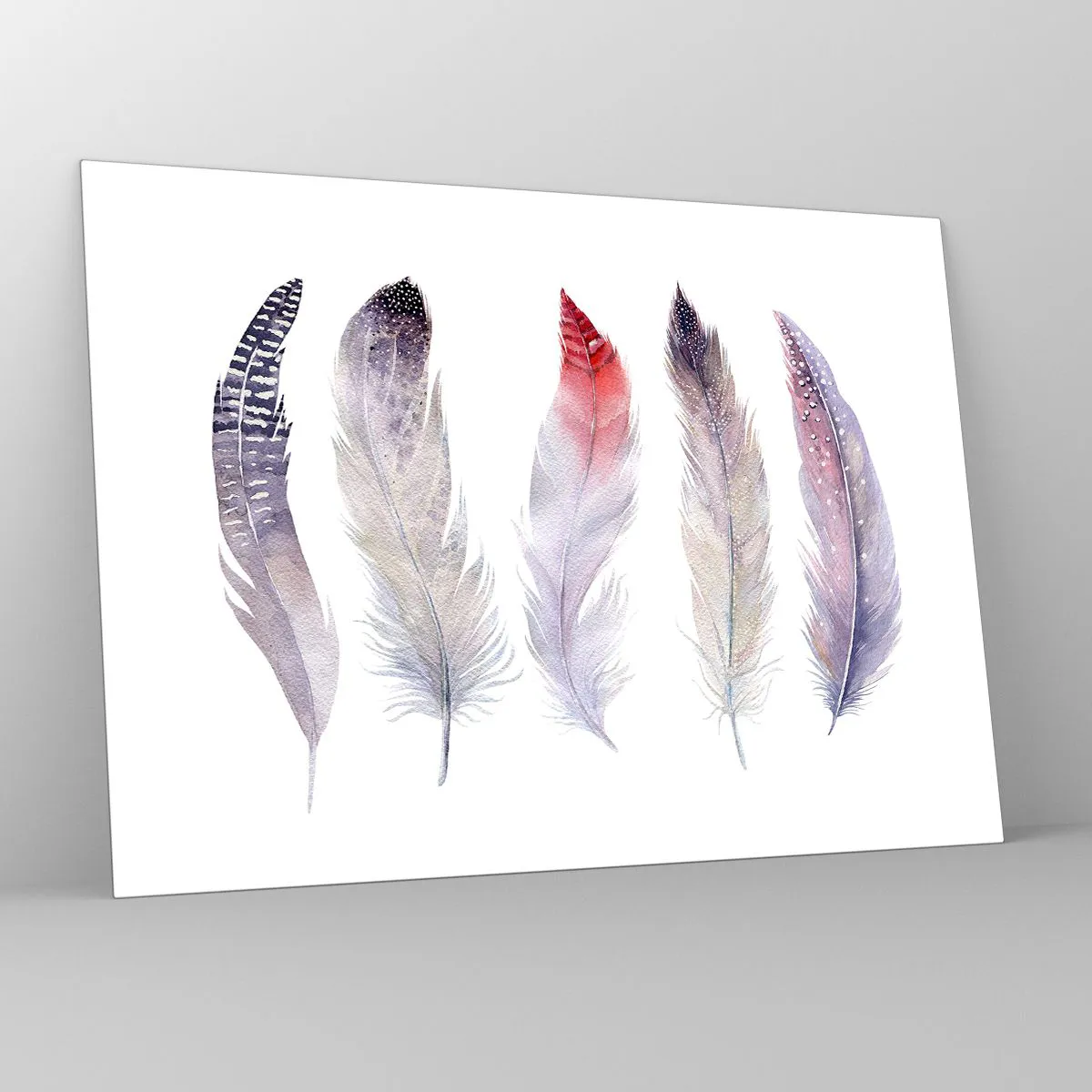 Quadro em vidro - Delicada como a névoa multicolorida - 70x50cm - Delicadas como uma névoa multicolorida - Decoração de parede moderna para a sala de estar e quarto ARTTOR