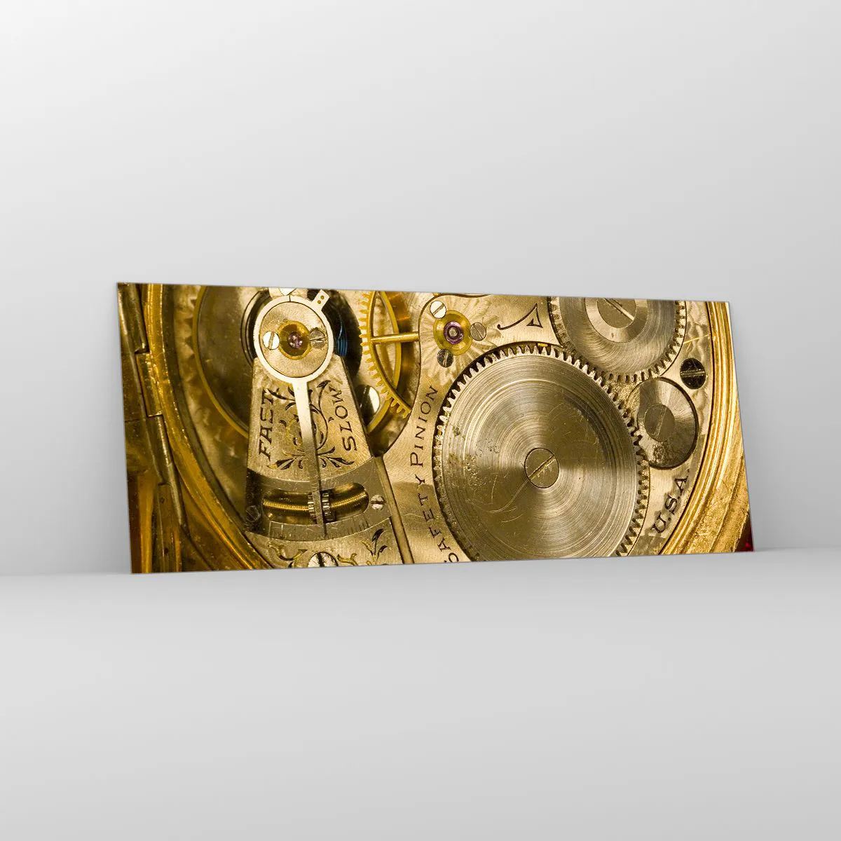 Quadro em vidro - Mova-se com o tempo - 100x40 cm