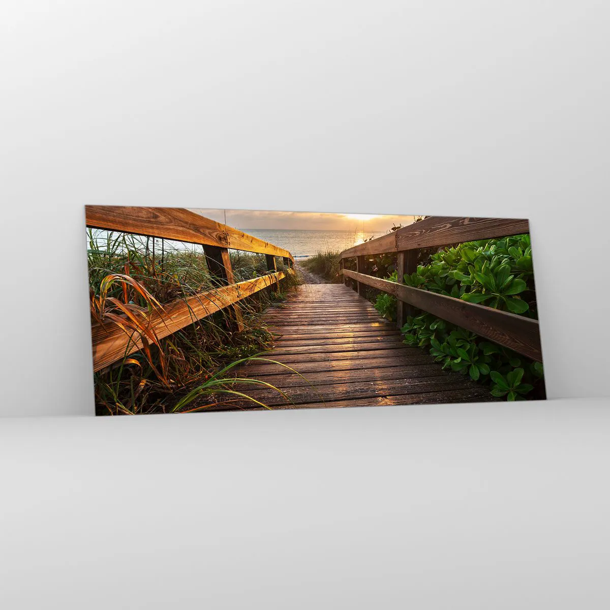 Üveg kép - És egyenesen a partra - 100x40 cm