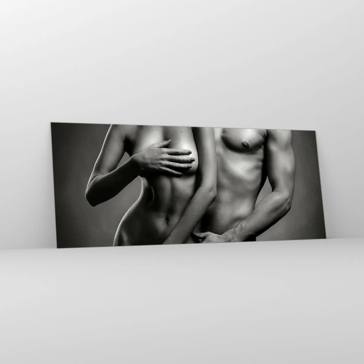 Impression sur verre - Image sur verre - Adam et Eve - 100x40 cm