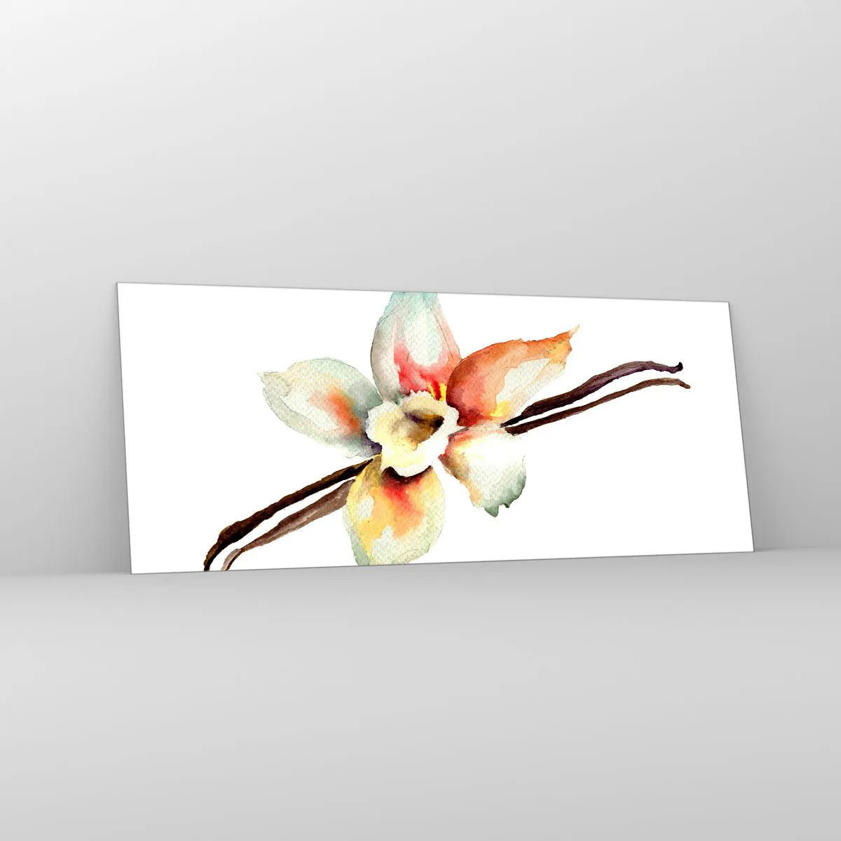 Glasbild - Bild auf glas - Süße mit Farbe verschüttet - 100x40 cm