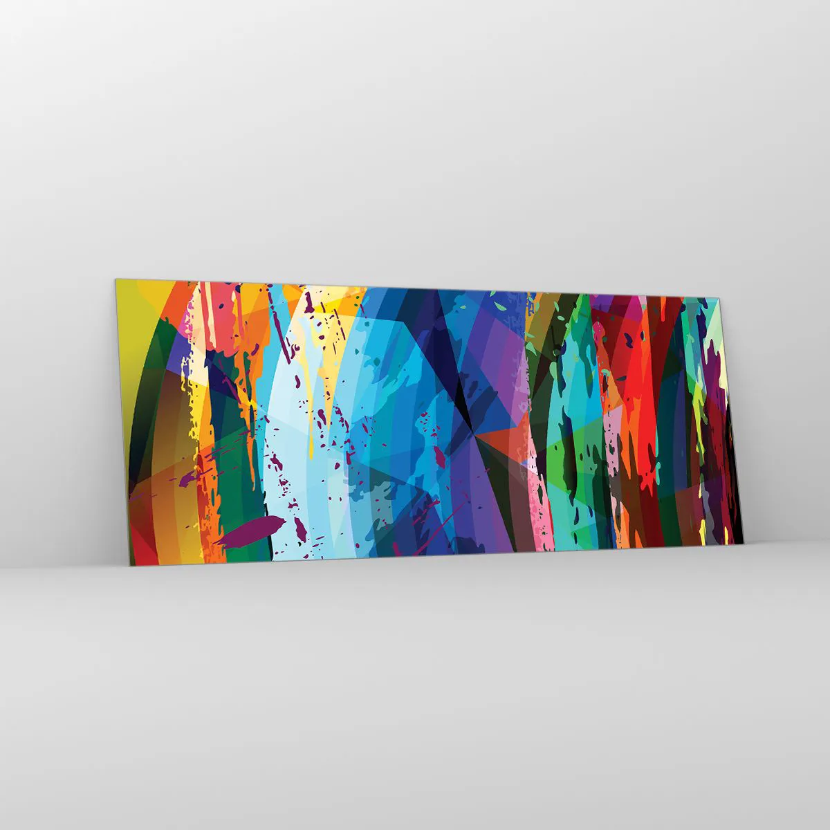 Impression sur verre - Image sur verre - Vertiges colorés - 100x40 cm