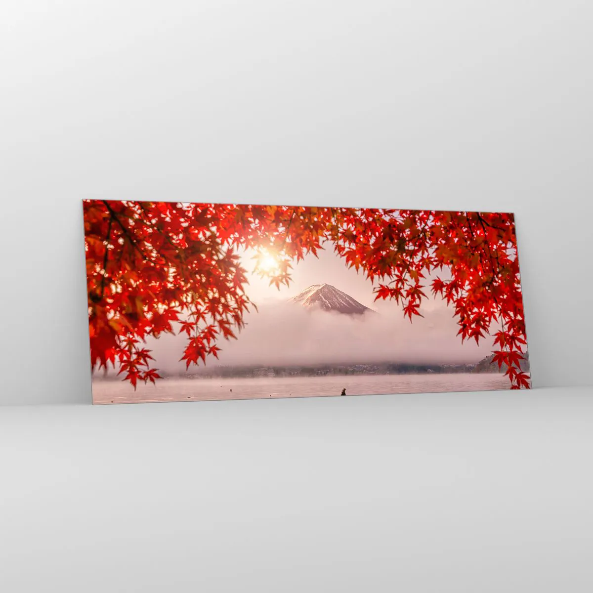 Billede på glas - I en japansk atmosfære - 100x40 cm