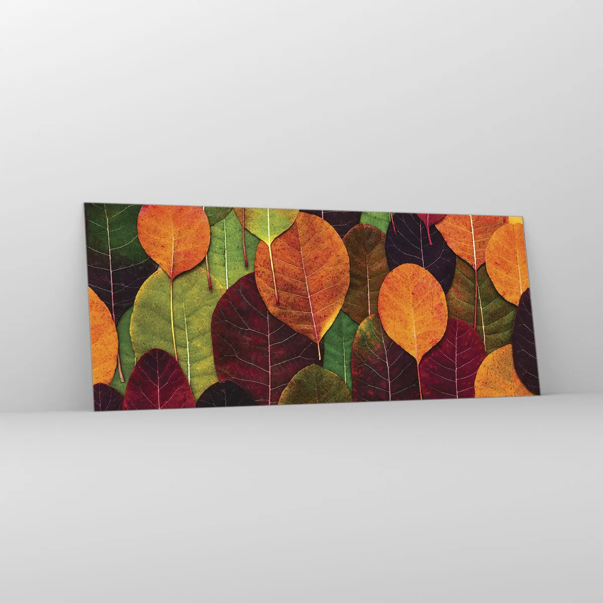 Quadro em vidro - Mosaico de outono - 100x40 cm