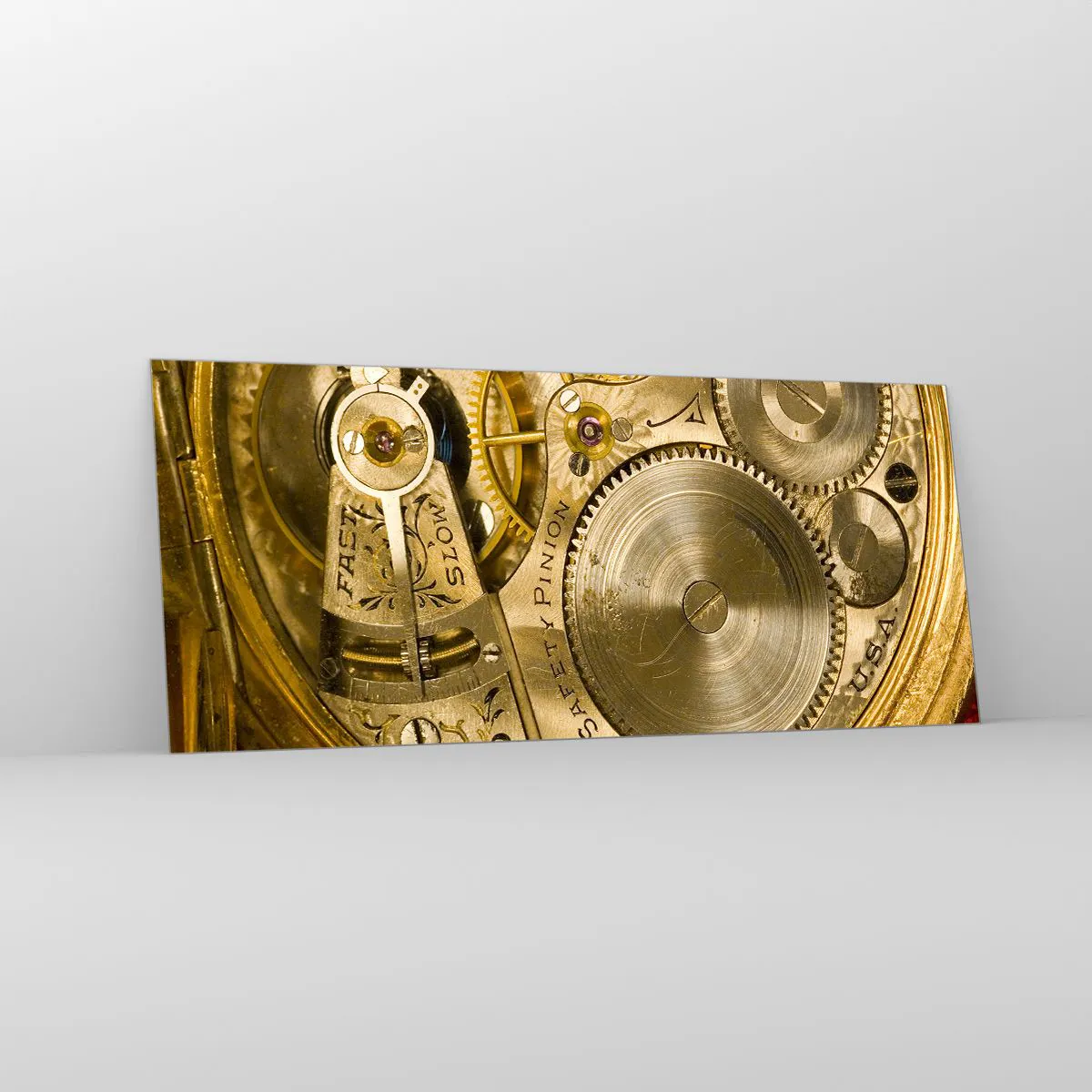 Quadro em vidro - Mova-se com o tempo - 120x50 cm