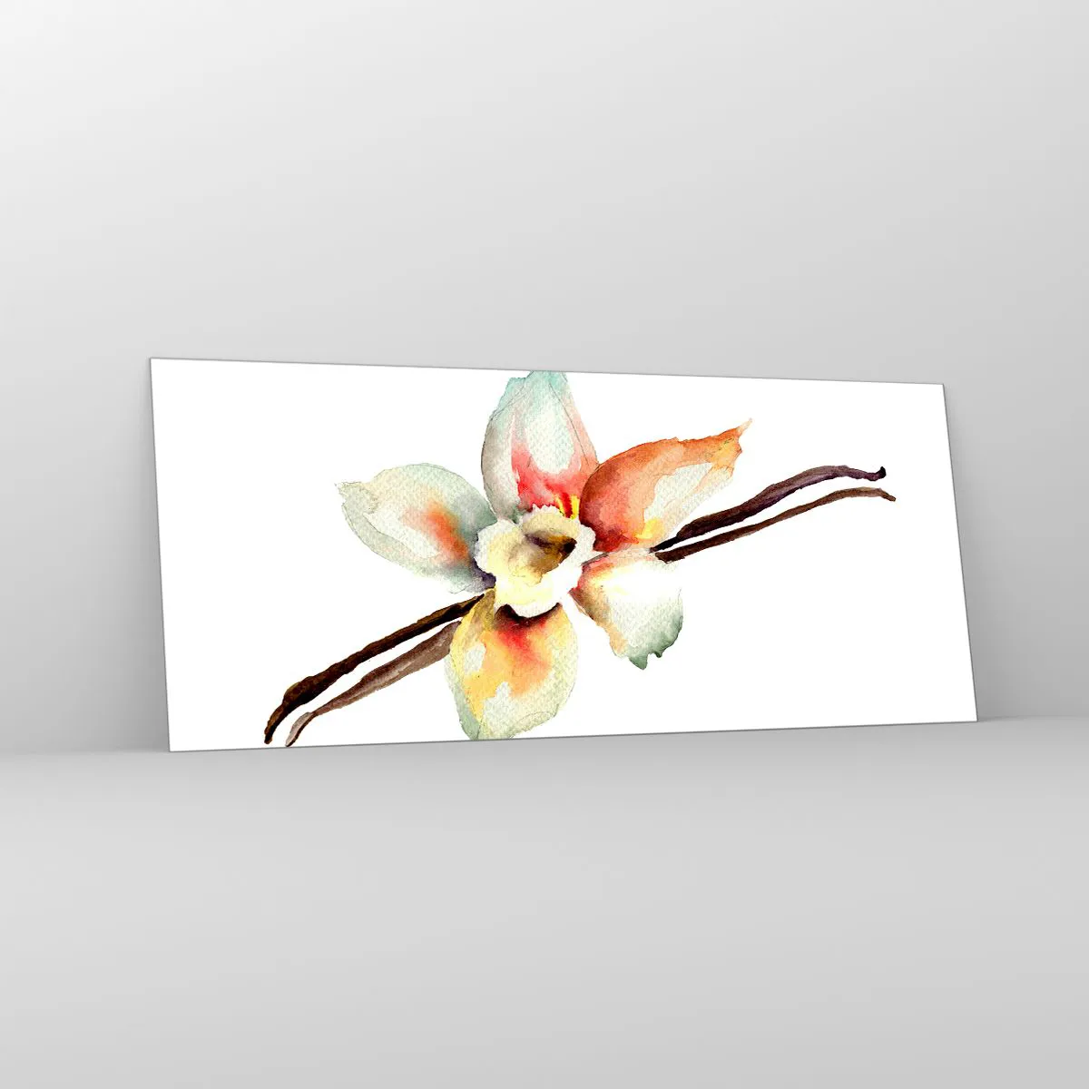 Quadro em vidro - Doçura derramada com tinta - 120x50 cm