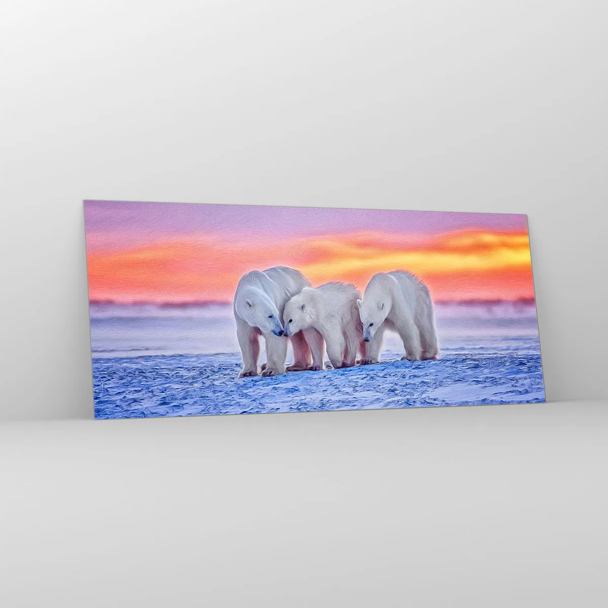 Quadro em vidro - Tudo o que precisa é de aconchego familiar - 120x50 cm