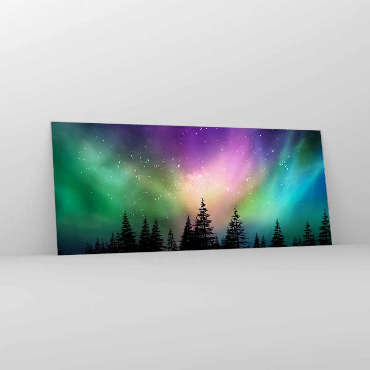 Üveg kép - Fehér varázslat - 120x50 cm