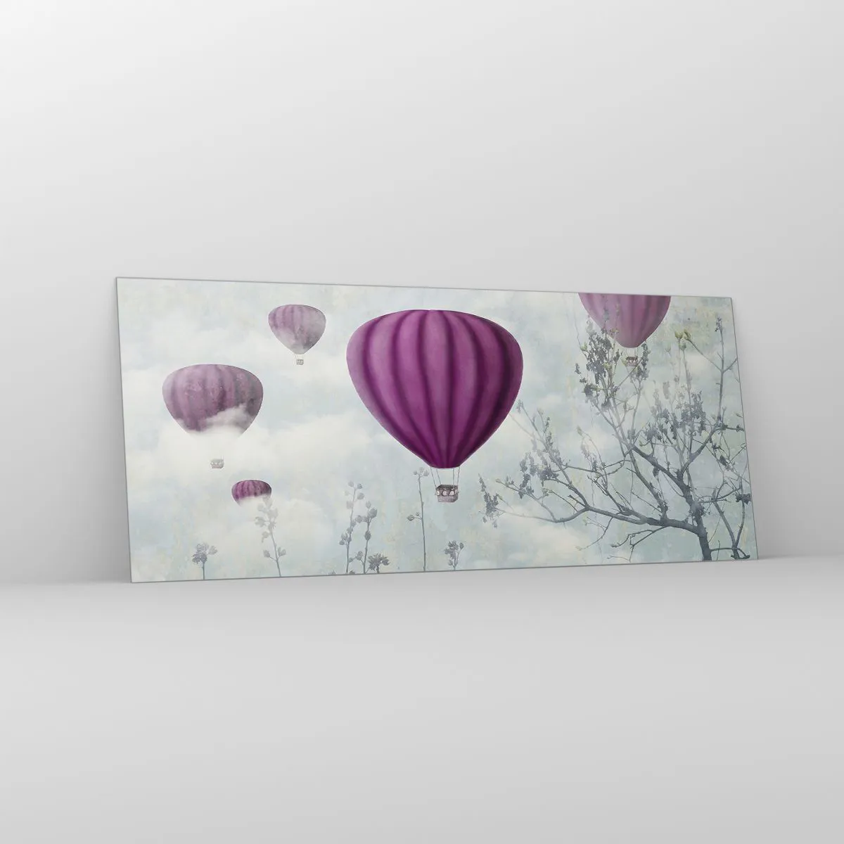 Üveg kép - Mint a hajók az égen - 120x50 cm