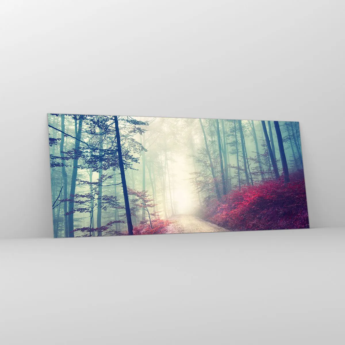 Billede på glas - Hvor er det godt at stå op ved daggry - 120x50 cm