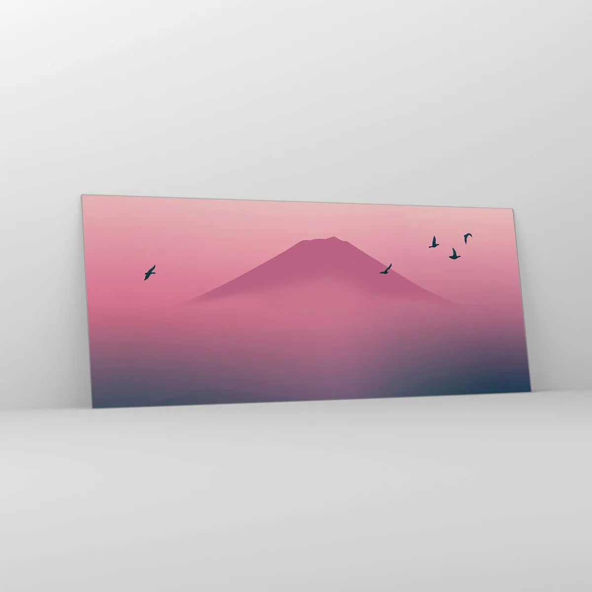 Glass picture - Wanderers above Clouds - 120x50 cm
