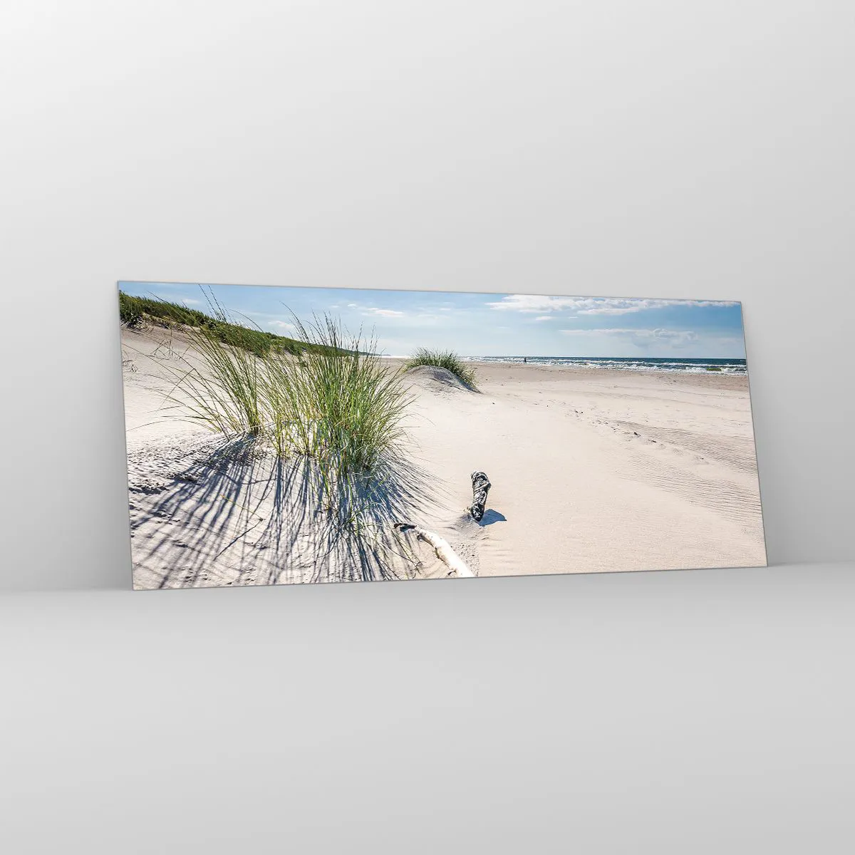 Schilderen op glas - De mooiste zandstrand? Oostzee-strand - 120x50 cm
