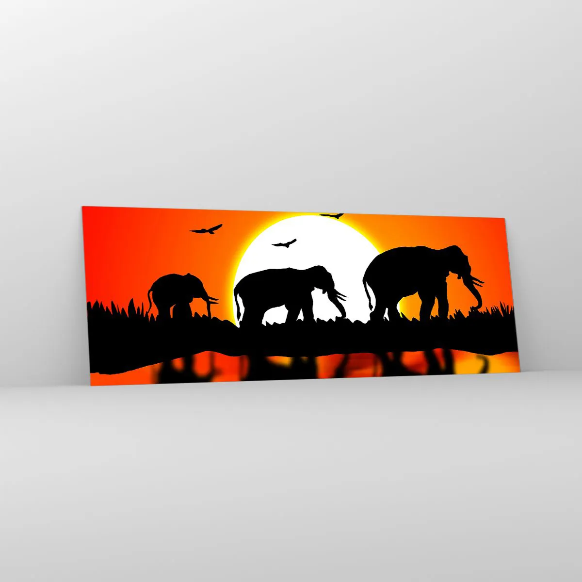 Glass picture - And in the Evening for a Small Drink - 140x50 cm