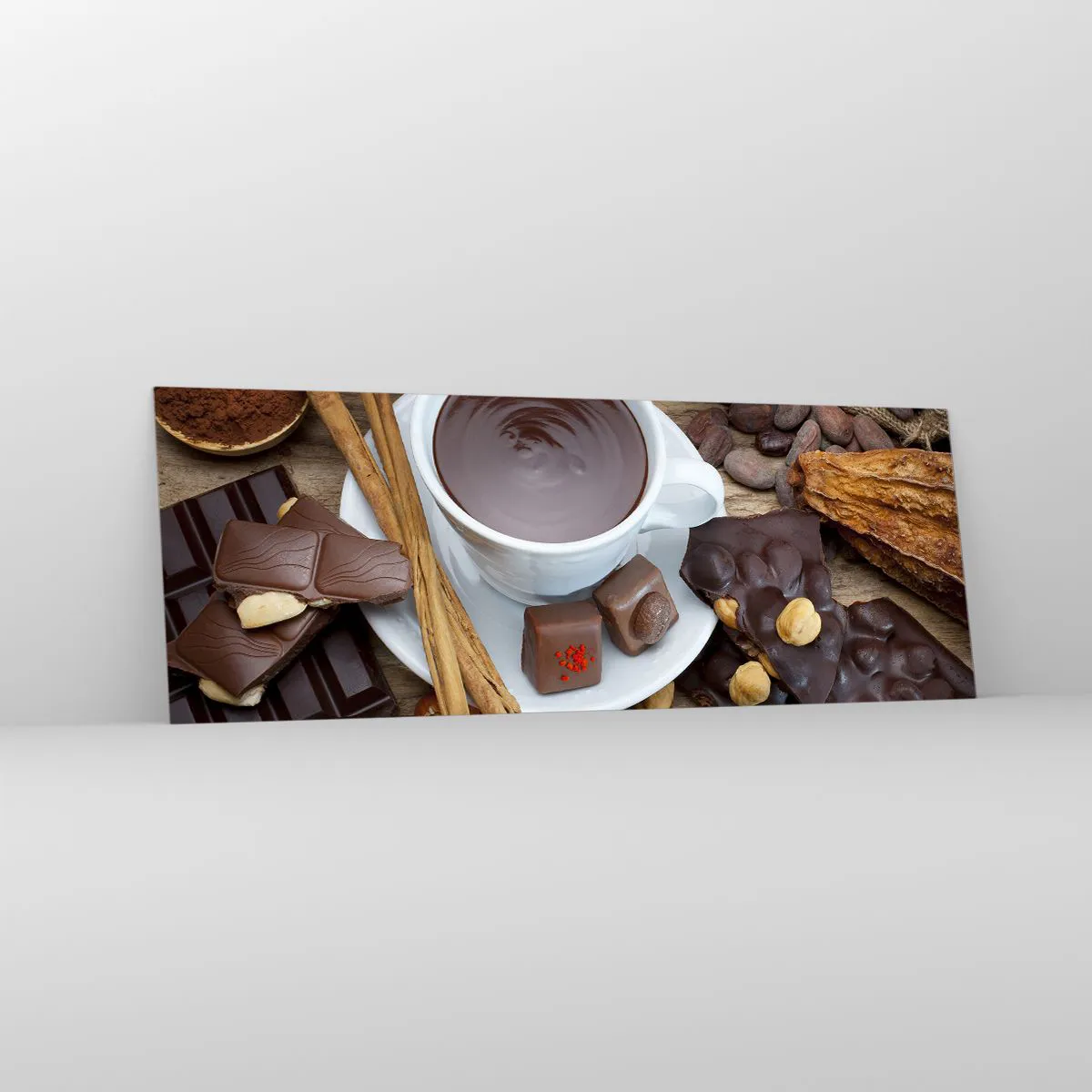Glass picture - From a Fairytale Factory of Chocolate - 140x50 cm