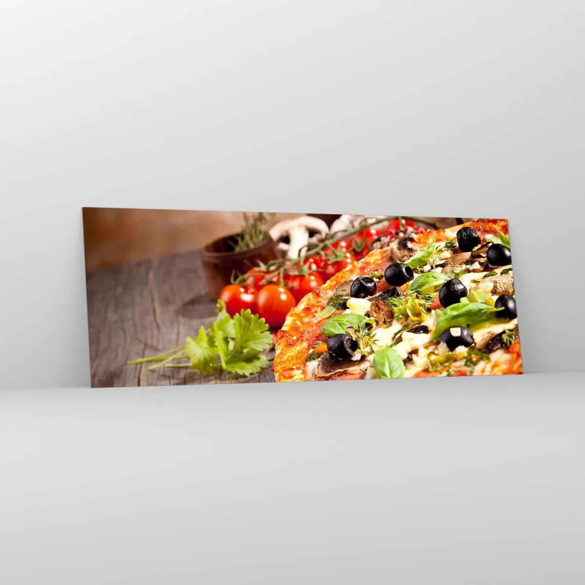 Quadro em vidro - Ingredientes telúricos - 140x50 cm