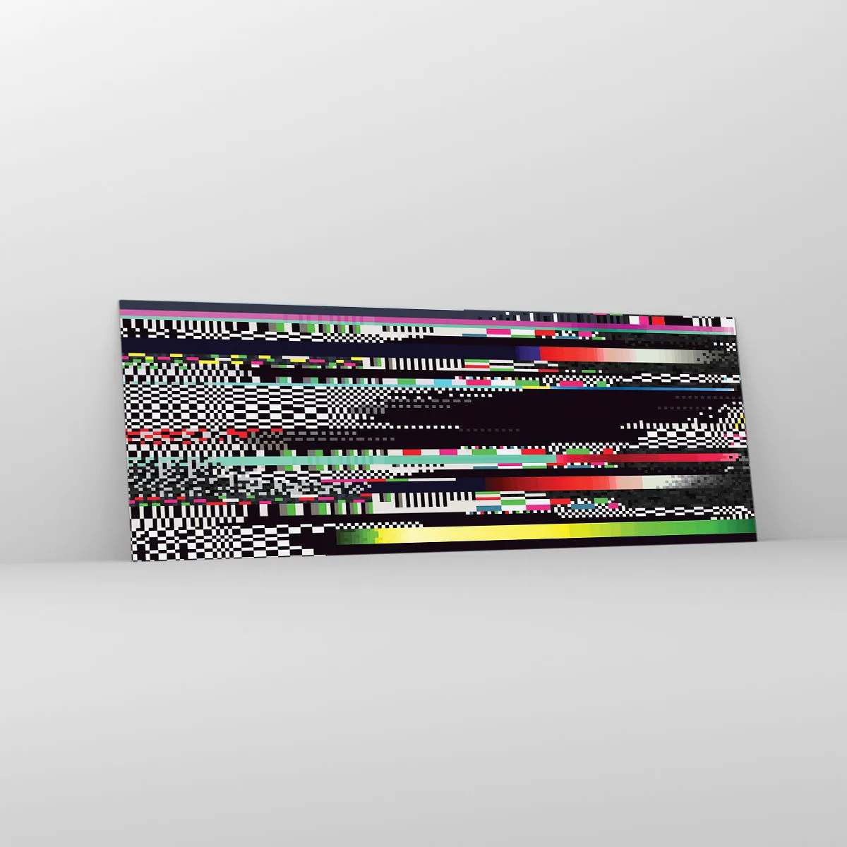 Obraz na skle - Kontrolný obraz skutočnosti - 140x50 cm