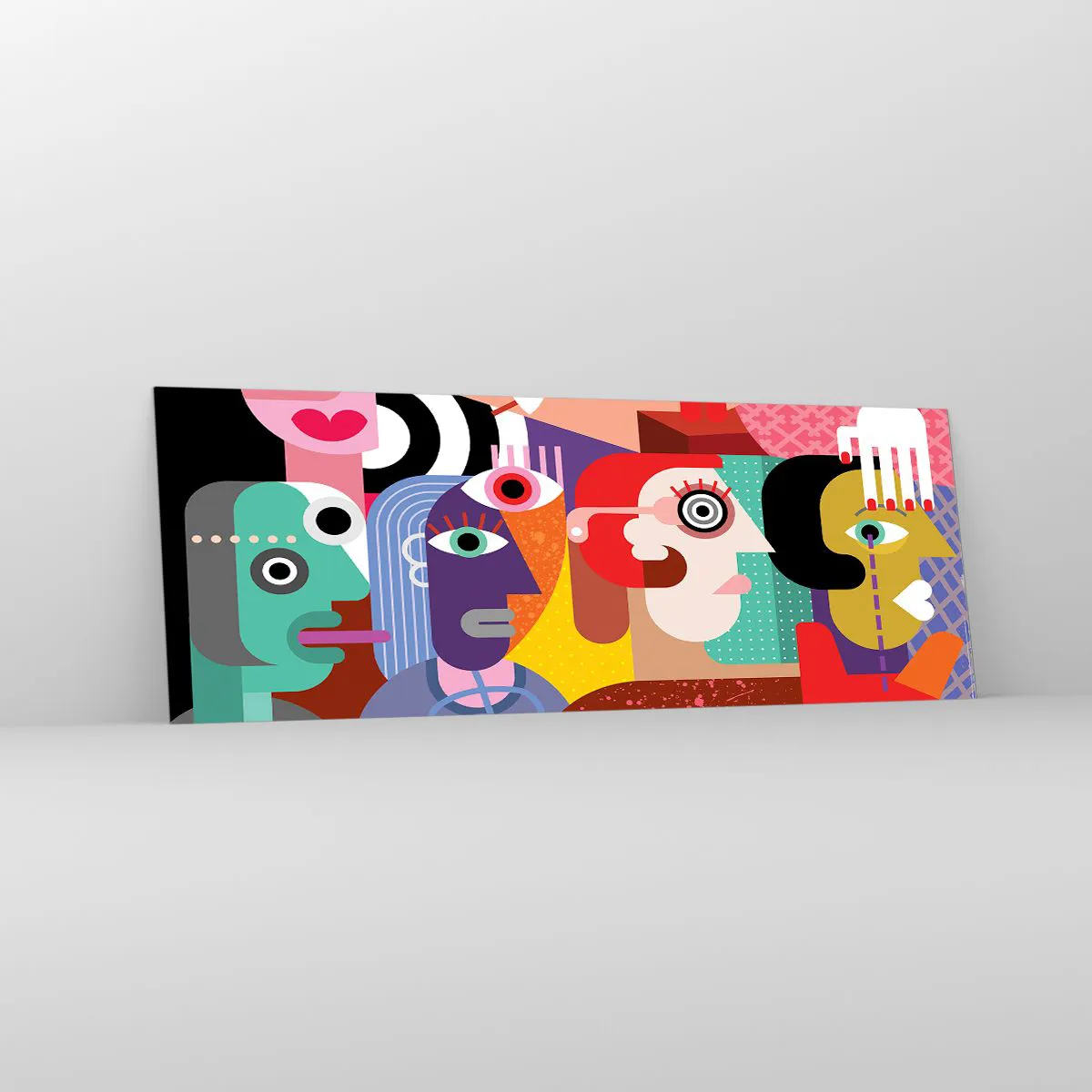 Tablou pe sticlă - Am venit de la domnul Picasso - 140x50 cm