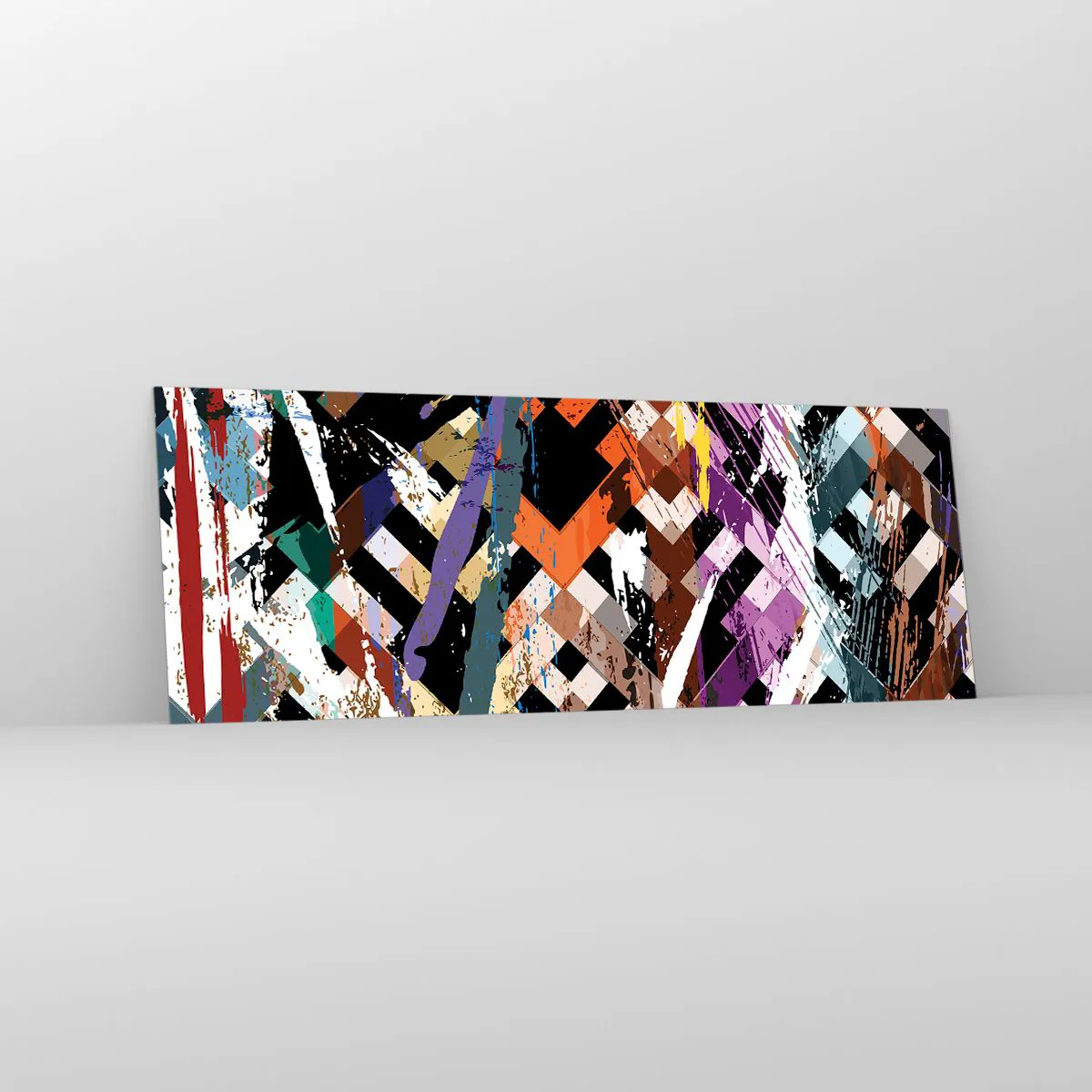 Schilderen op glas - Tot de tweede macht verheven - 140x50 cm