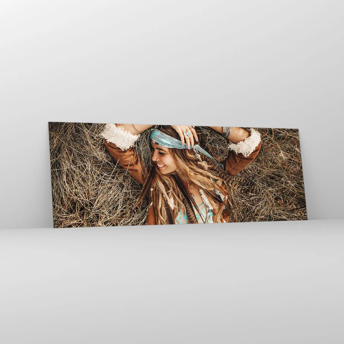 Glass picture - On the Way to the Summer of Love - 140x50 cm