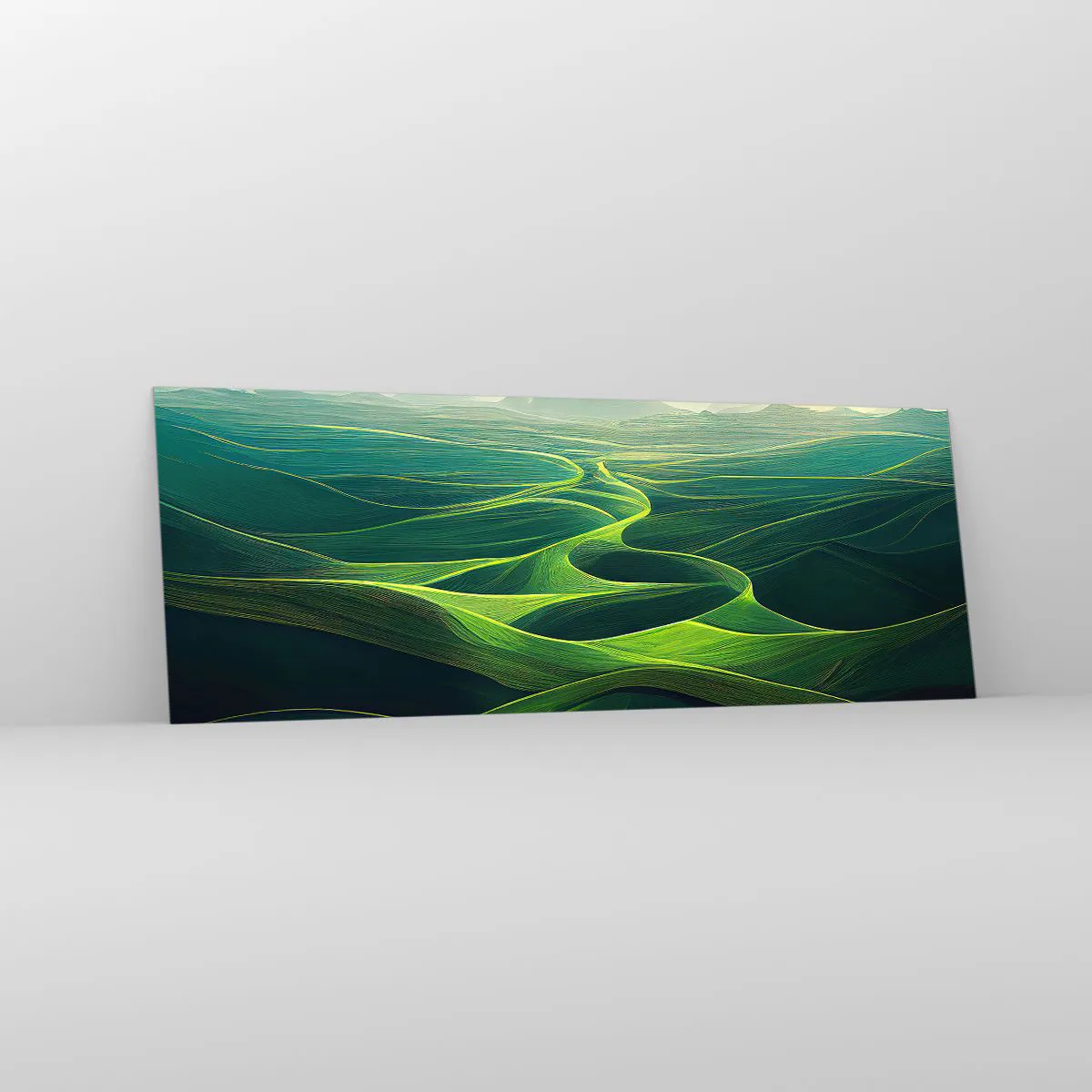 Obraz na skle - V zelených údoliach - 140x50 cm