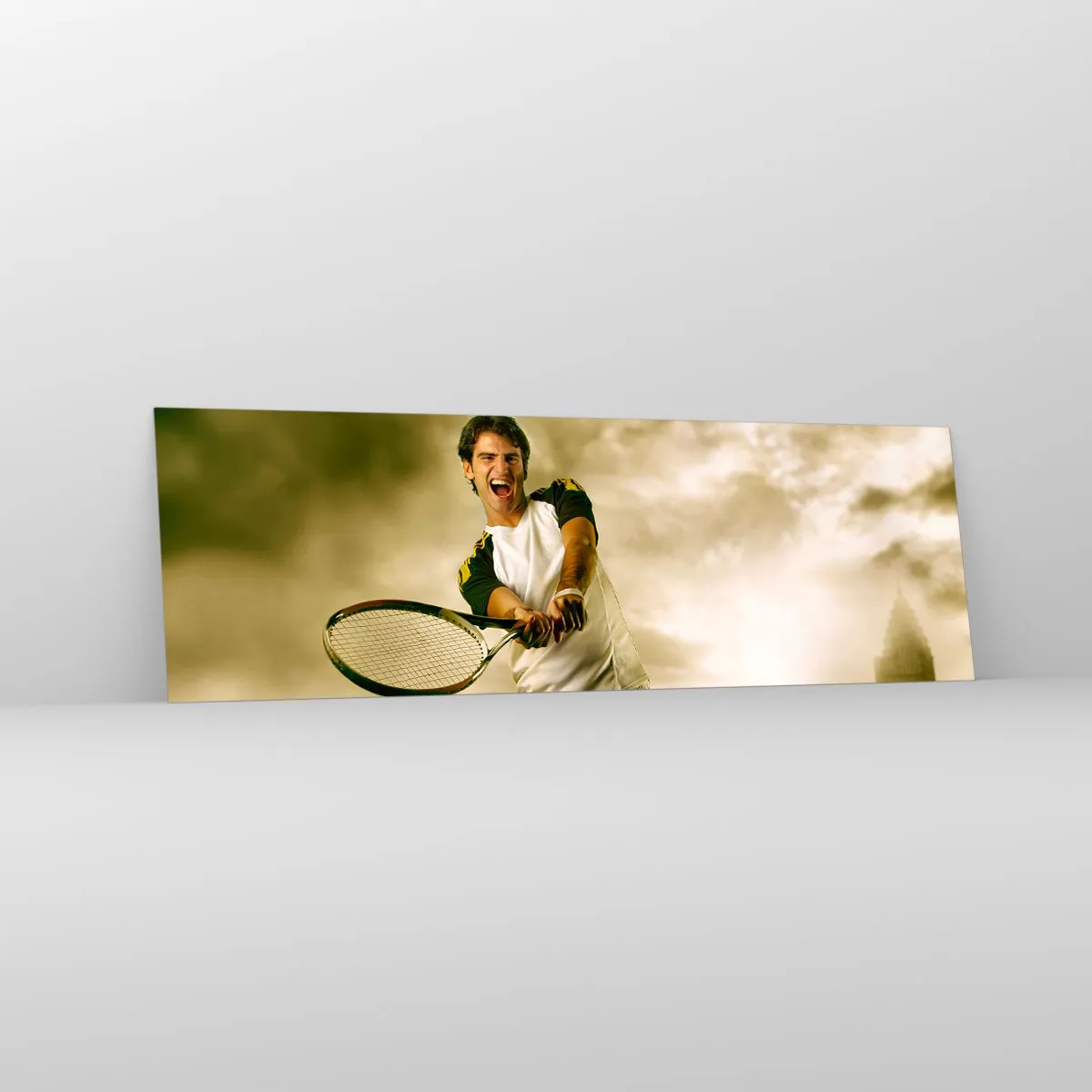 Schilderen op glas - Energie en vreugde - 160x50 cm