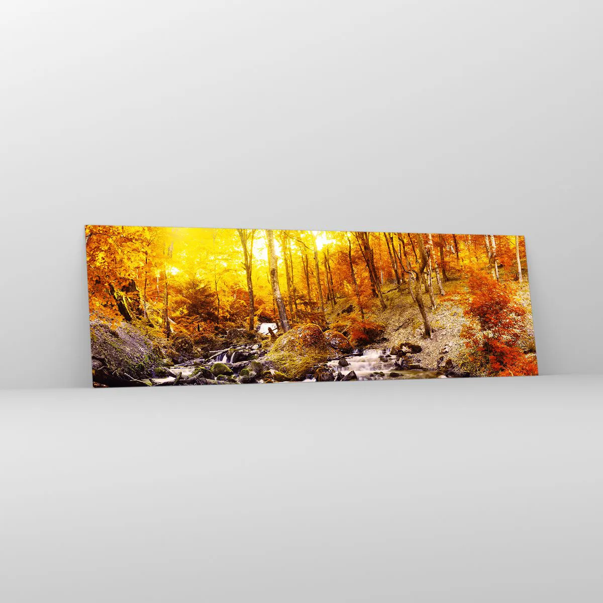 Glass picture - Stones Set in Gold and Platinum - 160x50 cm