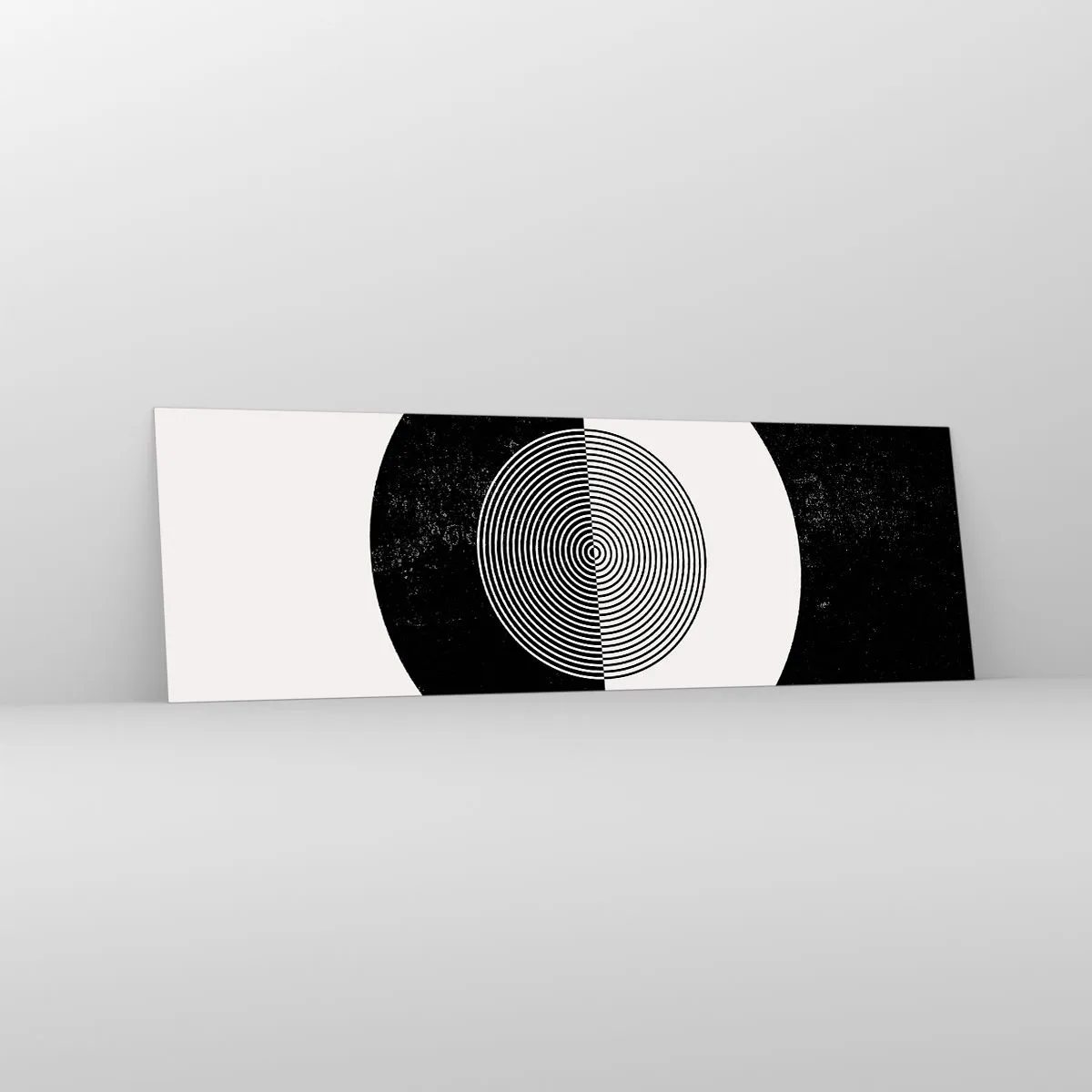 Billede på glas - Harmoni i sort og hvidt - 160x50 cm