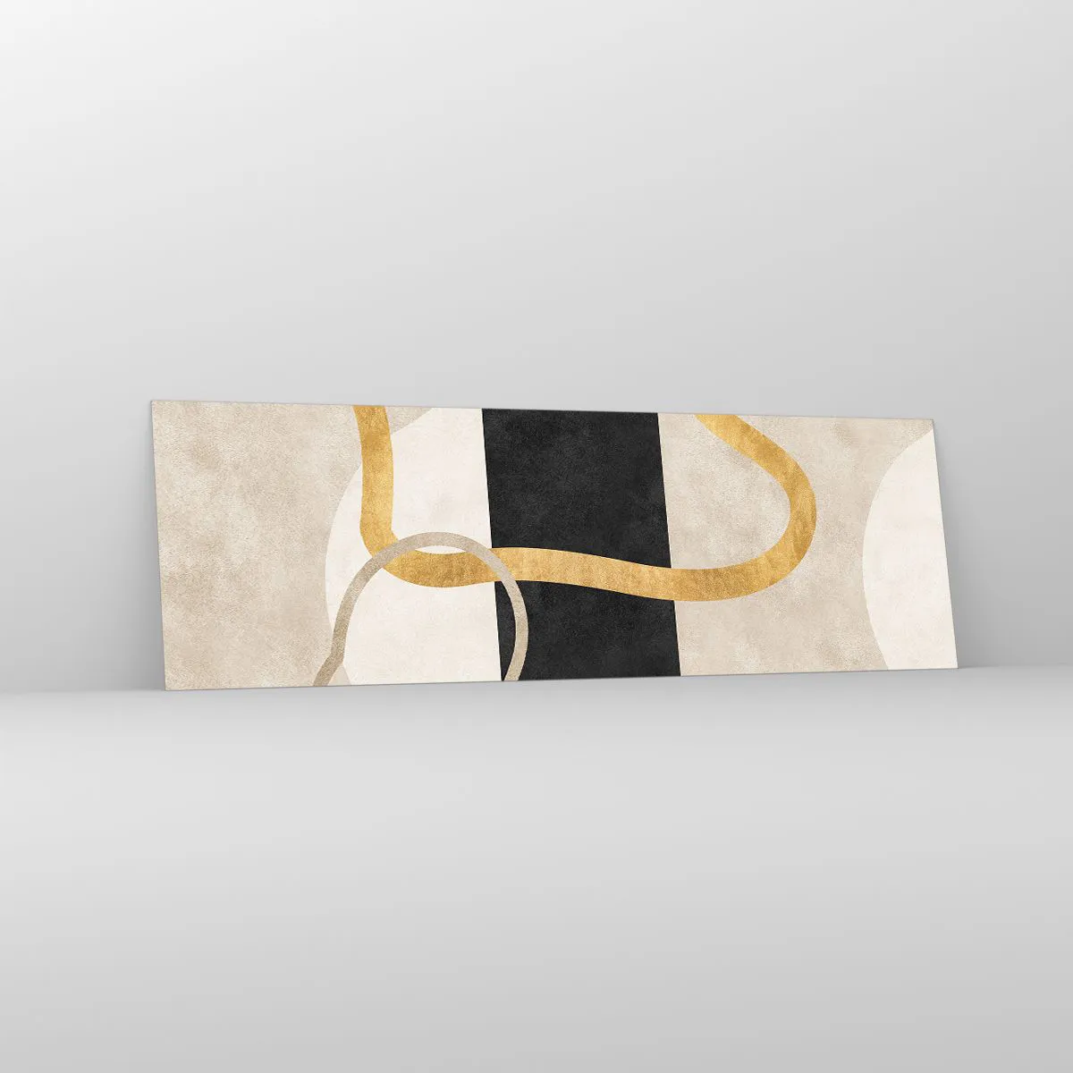 Üveg kép - Hurkolt formák - 160x50 cm